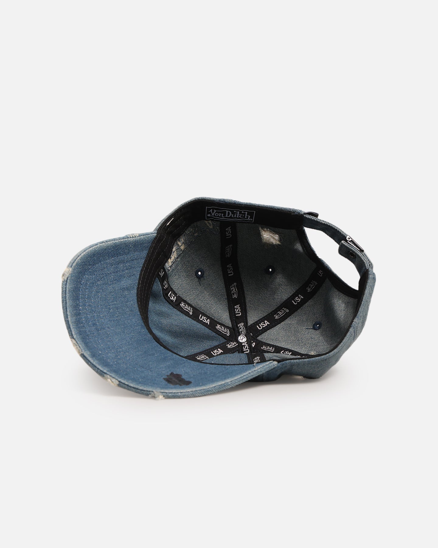 Von Dutch Washed Denim Strapback Hat Light Blue Acidwash、mySite、zt4zffjzw