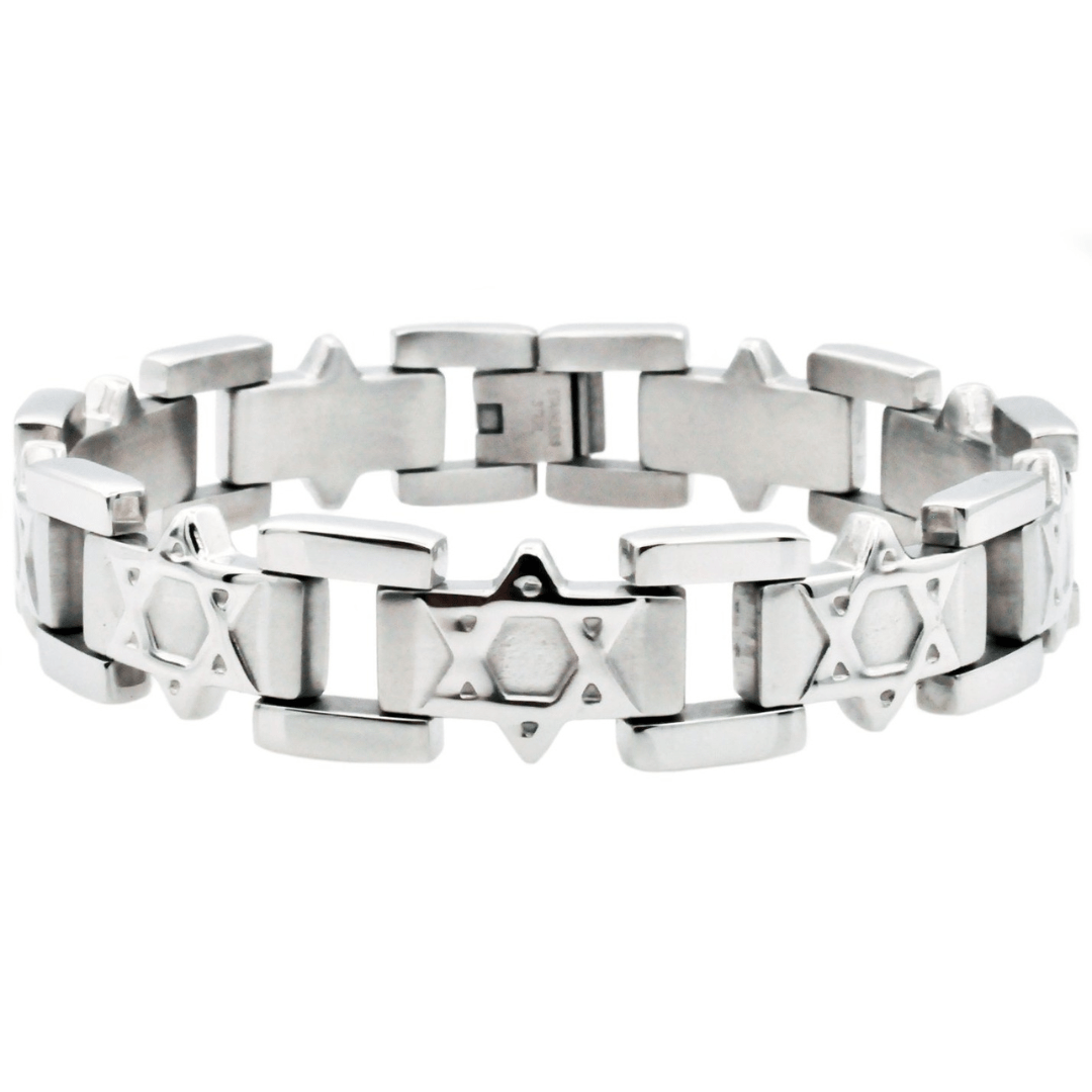 Men's Stainless Steel Star of David Bracelet、mySite、topwebapps