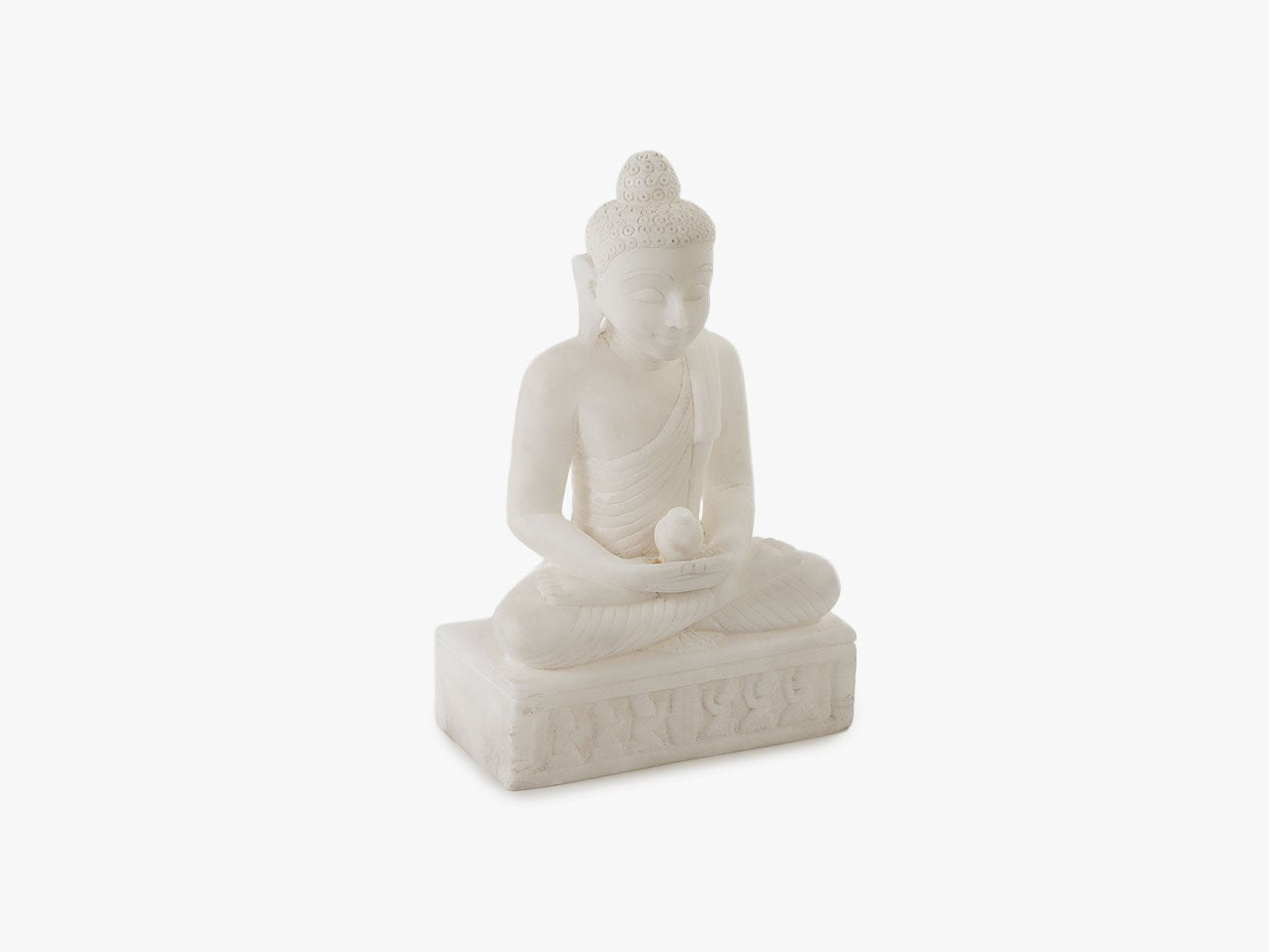 Sitting Buddha - White Marble、mySite、topwebapps