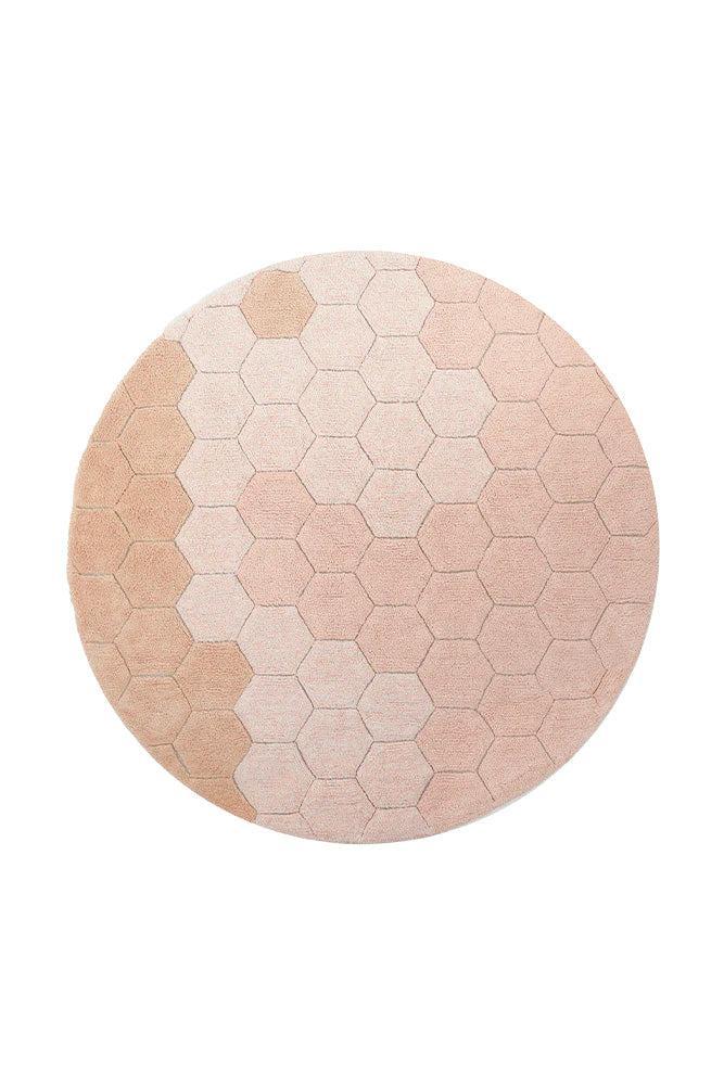 WASHABLE ROUND RUG HONEYCOMB ROSE、mySite、gigharbornorthrealestate