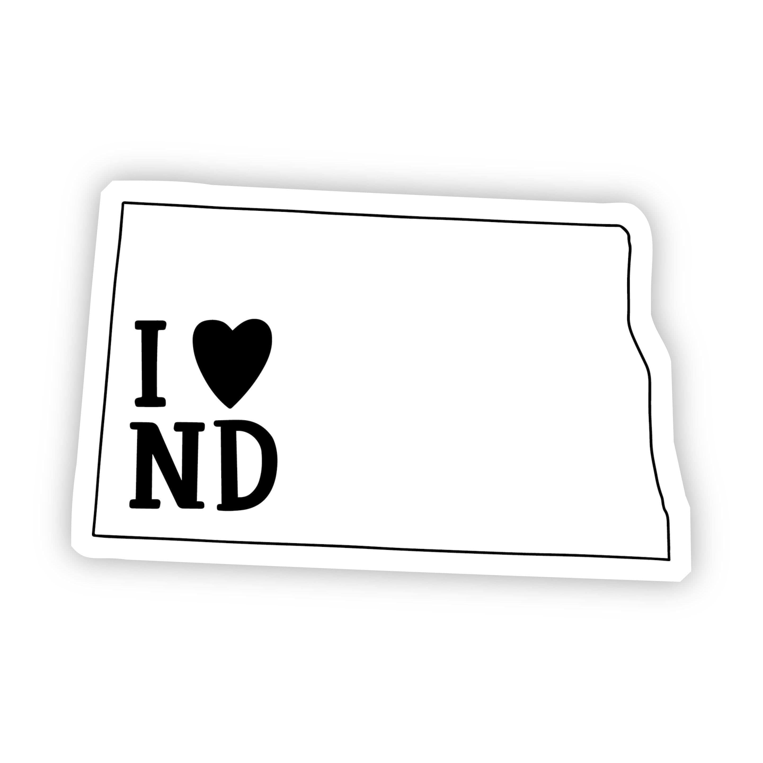  I Love North Dakota Sticker、mySite、elrpsem3k