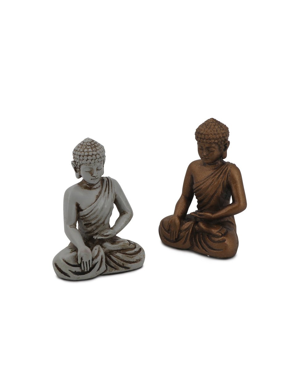 Set of Two Miniature Meditating Buddha Statues、mySite、topwebapps