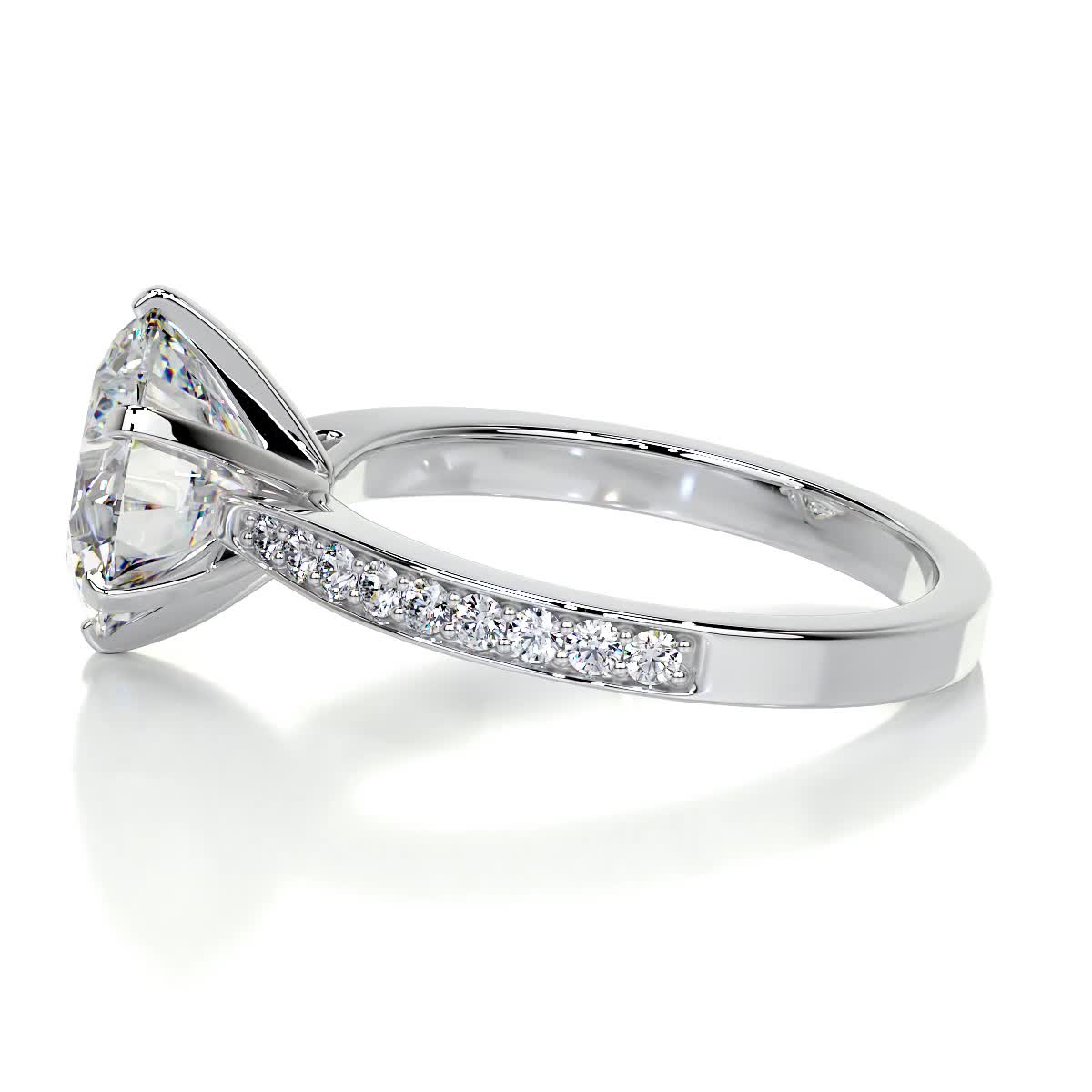 Talia Moissanite & Diamond Ring -18K White Gold、mySite、hinf8tx79