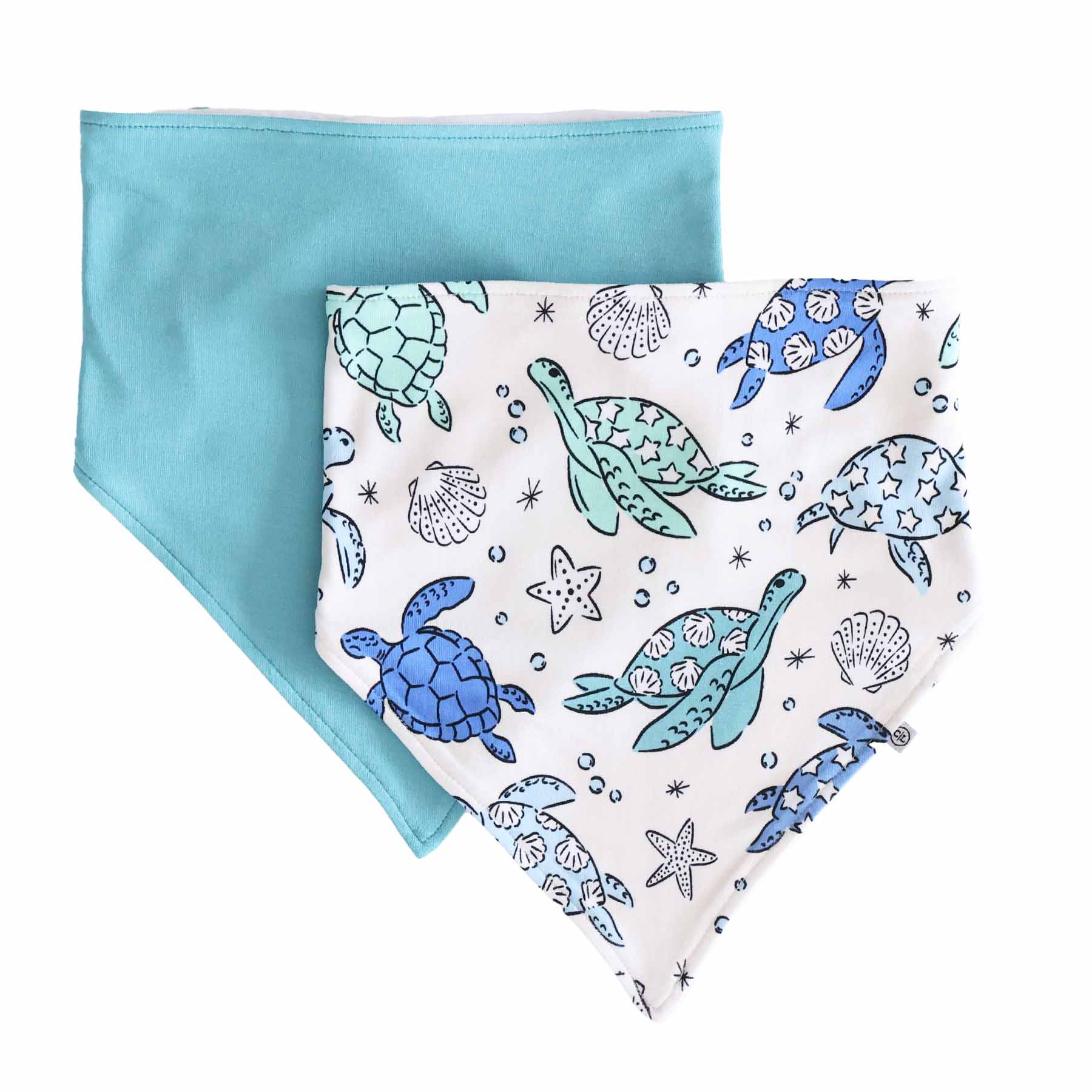  Sea Turtle Splash 2pc Bandana Bibs、mySite、layawaytickets