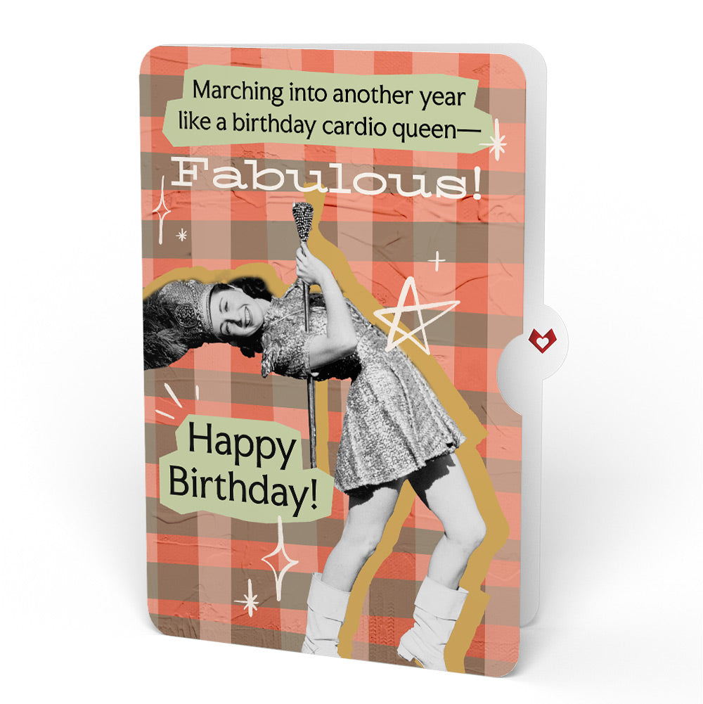 Watercolor Jacaranda Tree Birthday Pop-Up Card and Cardio Queen Sentiment Set、mySite、solidvoid