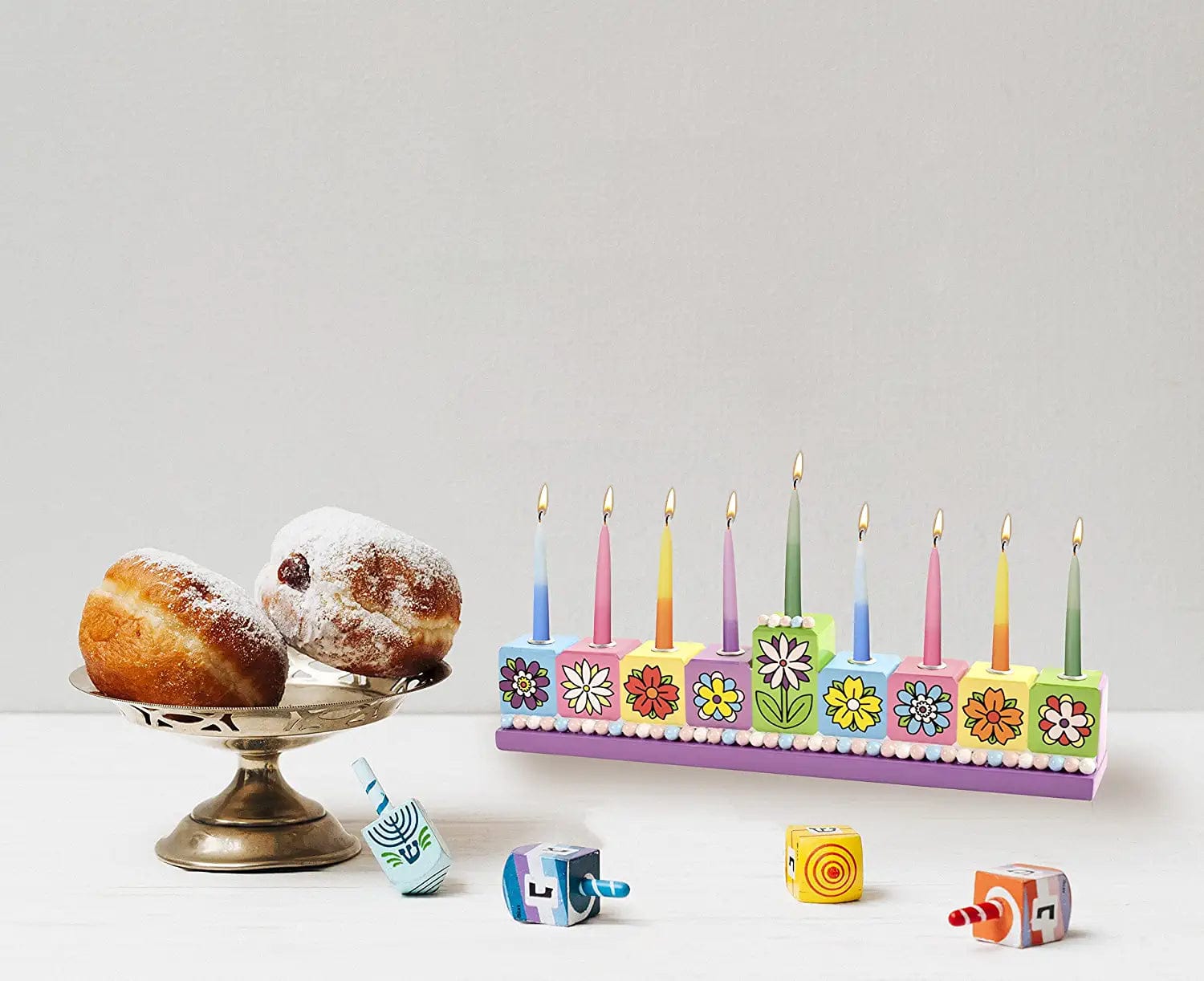Hand-Painted Flower Menorah、mySite、topwebapps