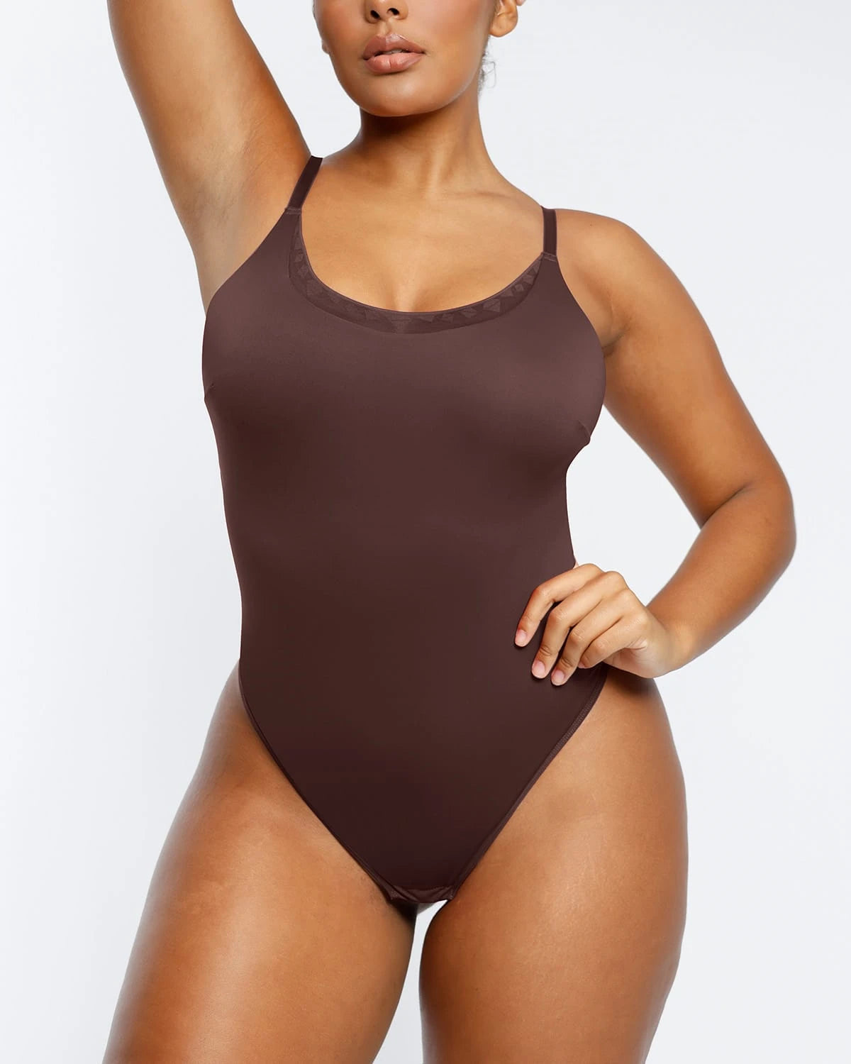 AirSlim® Lace Trim Cami Thong Bodysuit、mySite、bengalsvssteelers