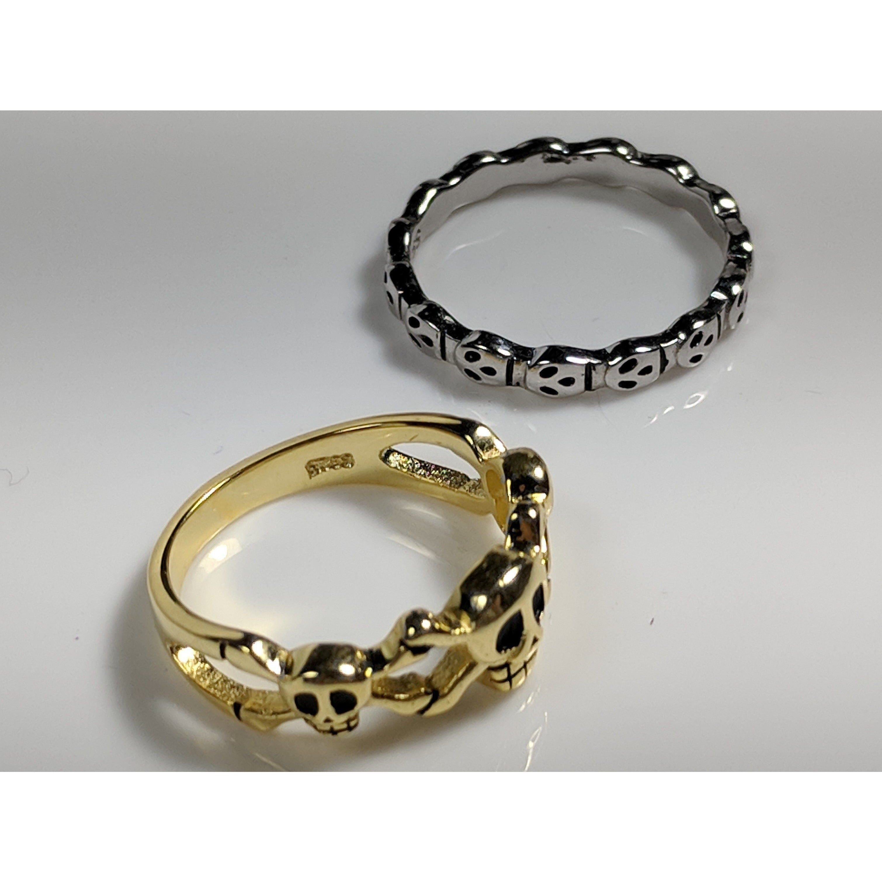 Ghosts or Skull & Crossbones Sterling Silver Rings, so cute!、mySite、g9winljtr