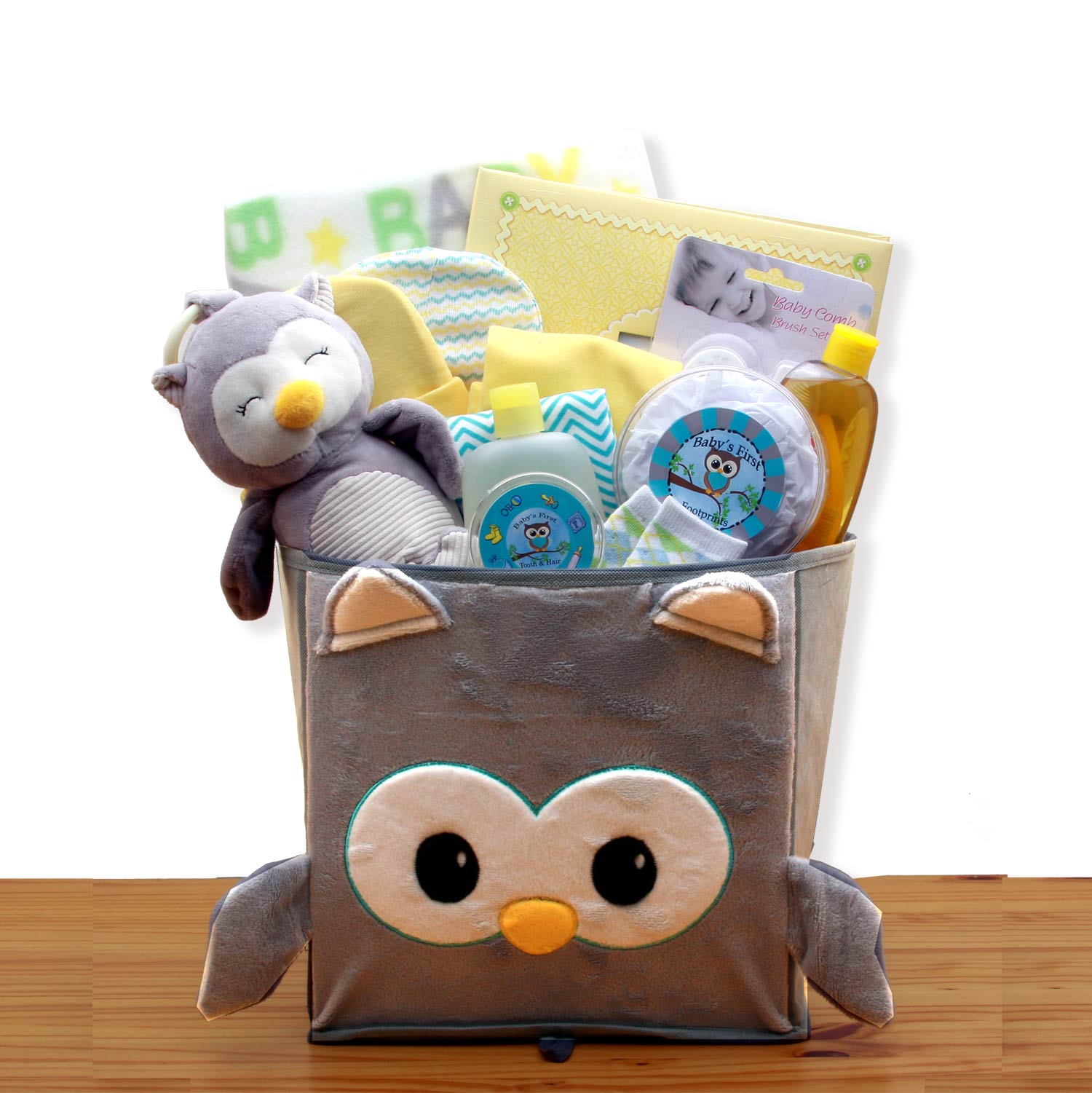 A Little Hoot New Baby Gift Basket、mySite、camillekostekn