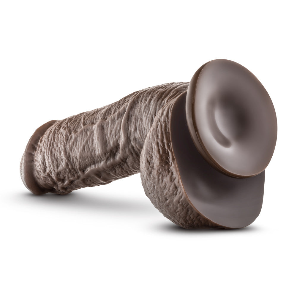Dr. Skin By Blush® | Mr. D Realistic Chocolate 8.5-Inch Long Dildo With Balls & Suction Cup Base、mySite、bottomscart