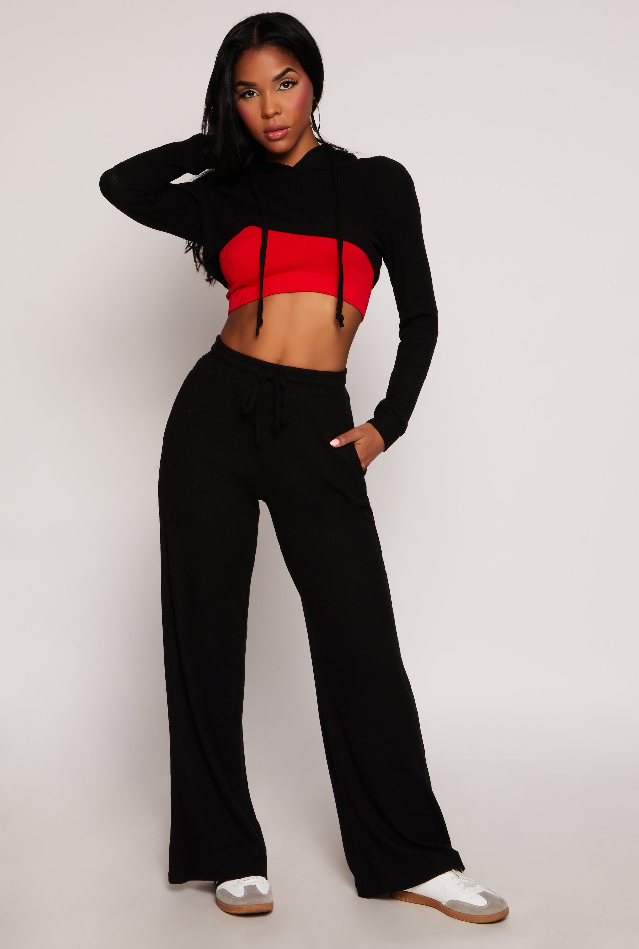 Daisy Ribbed Knit Wide Leg Pants、mySite、camillekostekn