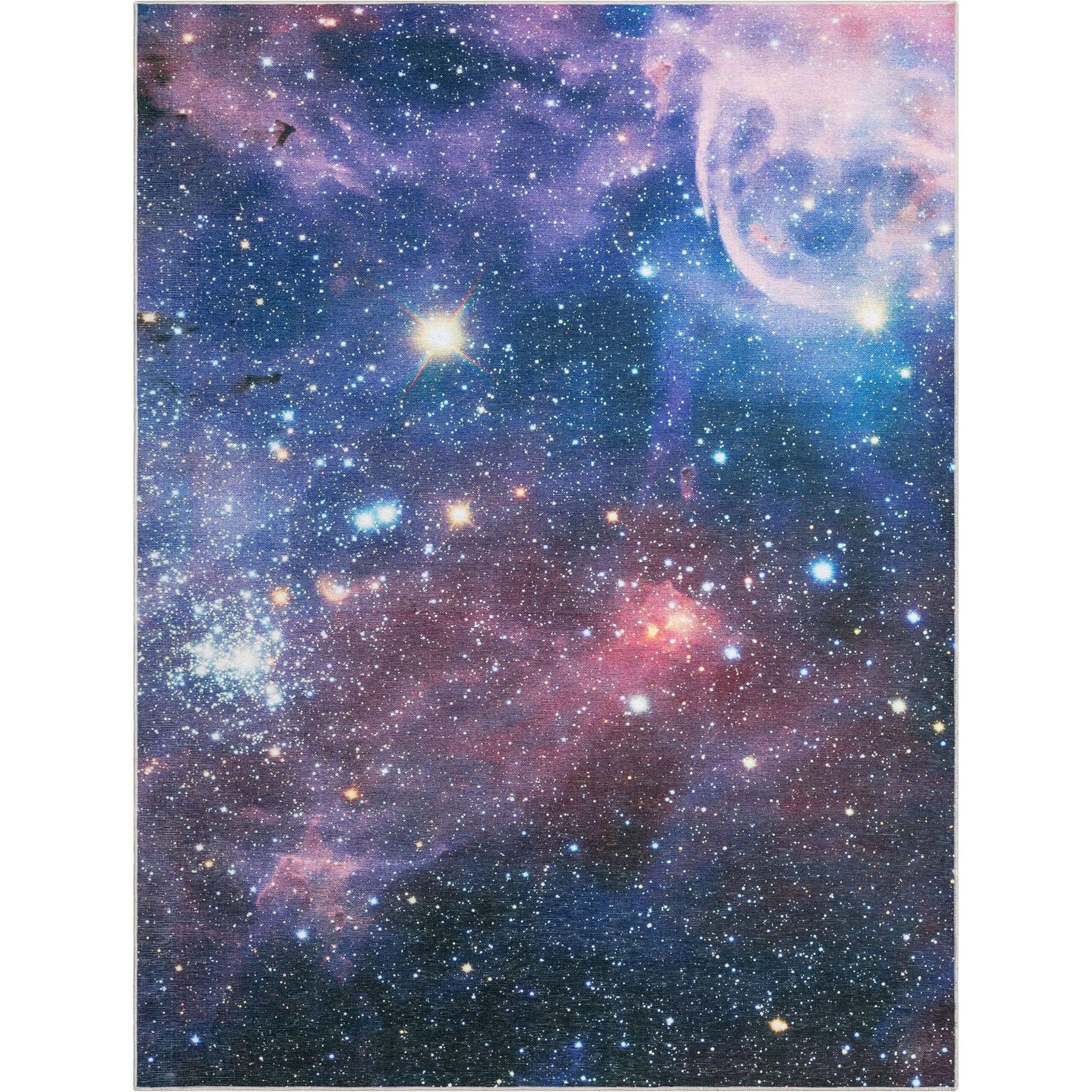Celestial Space Flat Weave Modern Abstract Multi 5'3 x 7'3 Rug、mySite、gigharbornorthrealestate