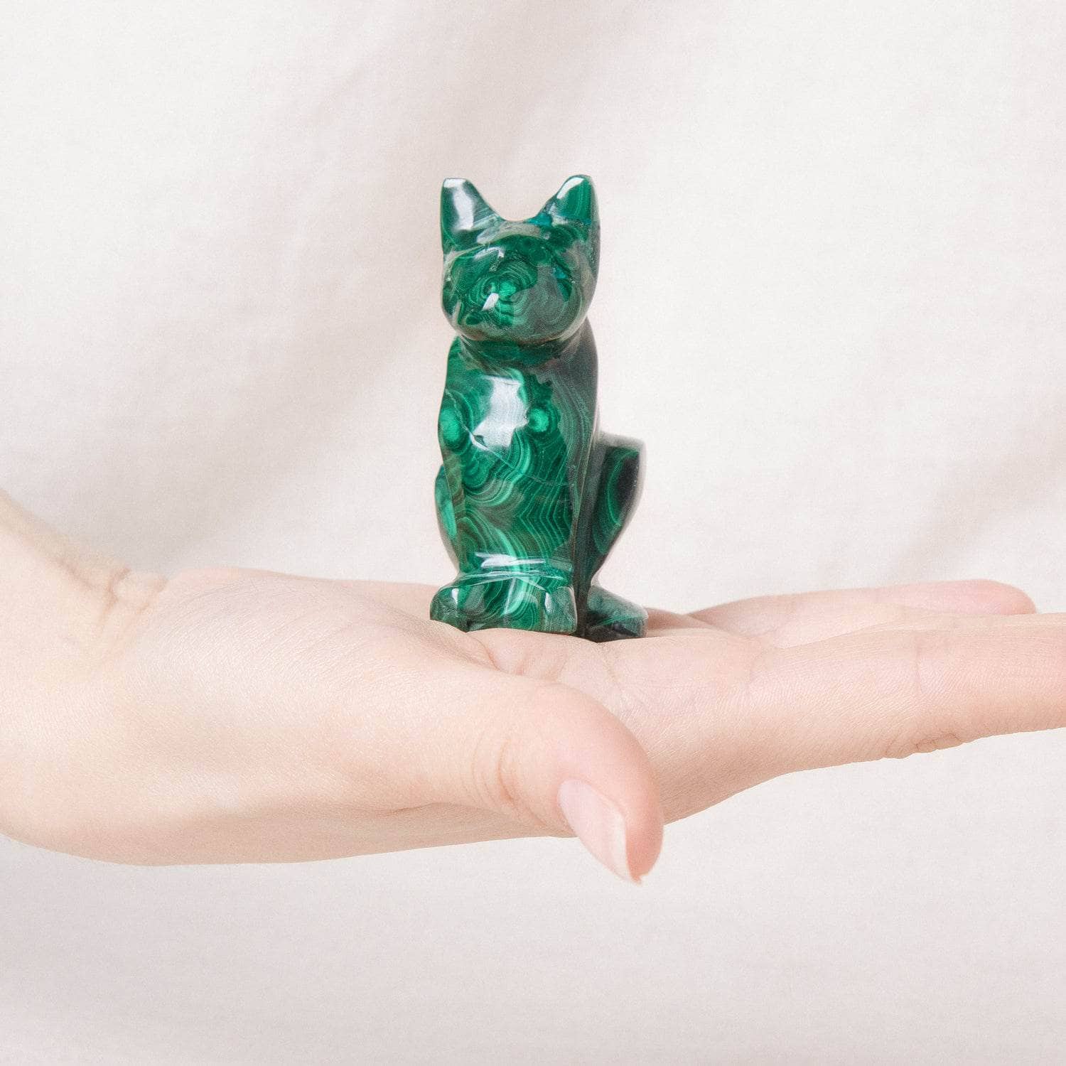 Genuine Malachite Cats - Hand Carved - 1 of a Kind、mySite、hinf8tx79
