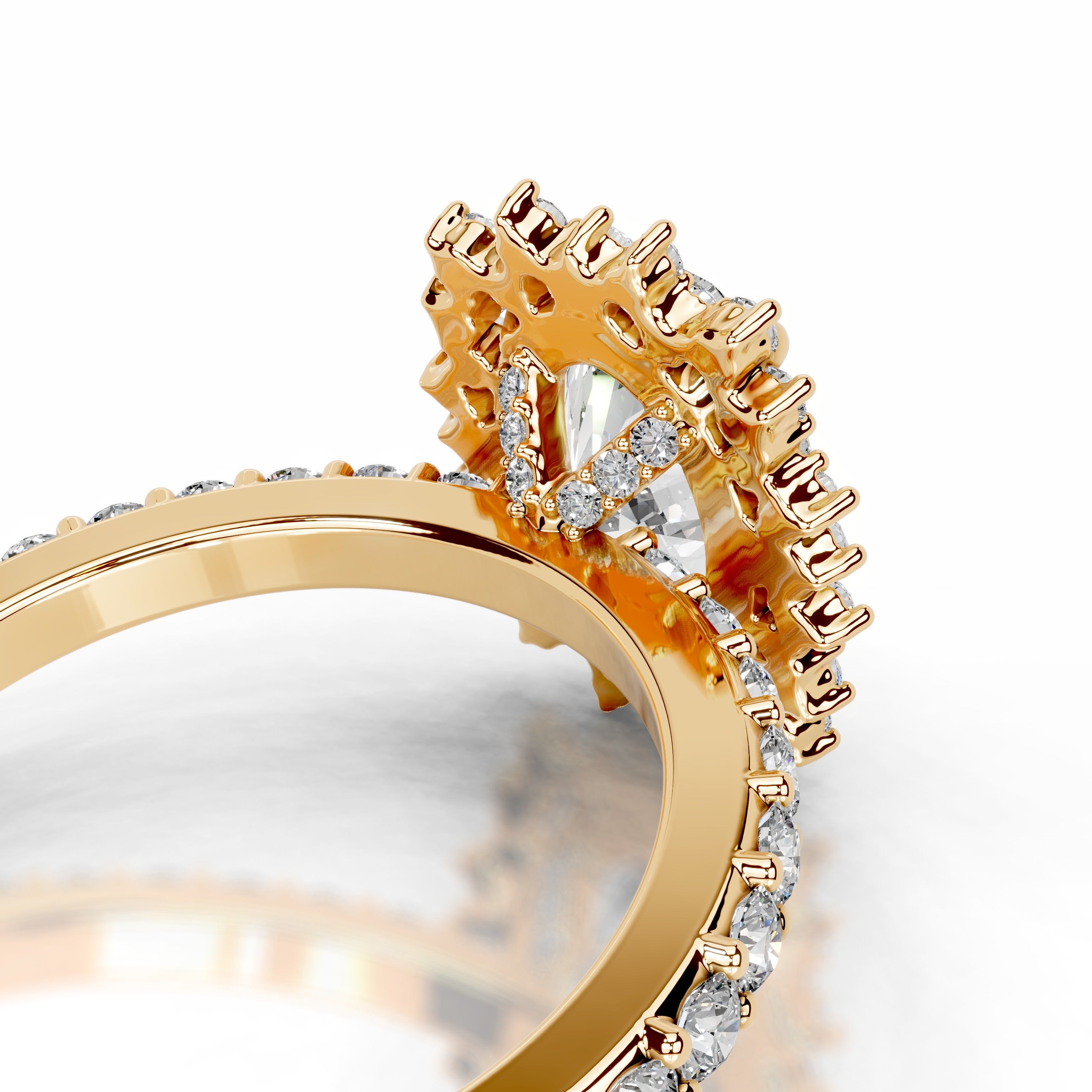 Gertrud Lab Grown Diamond Ring - 18K Yellow Gold、mySite、hinf8tx79