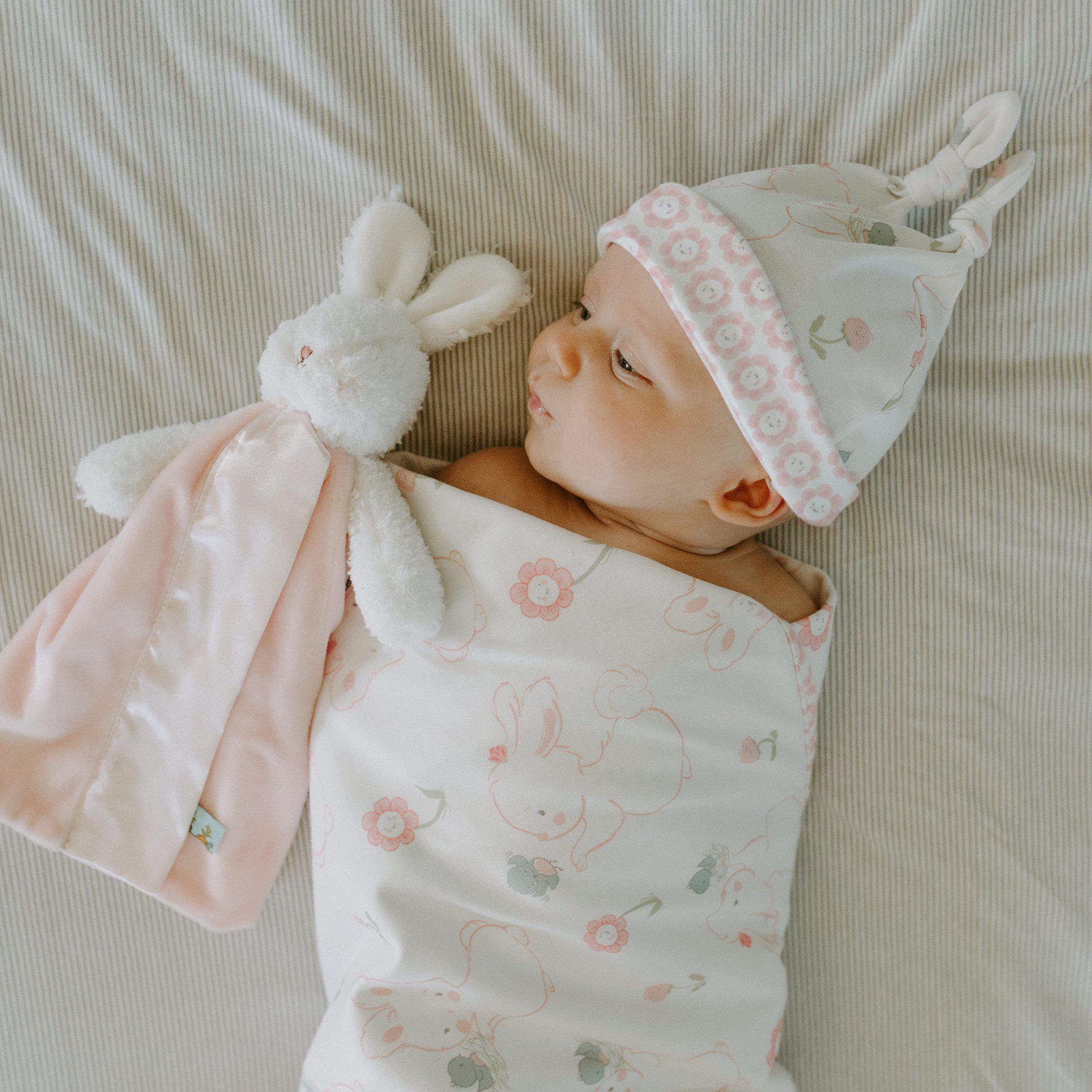 RETIRED - Blossom Bunny Receiving Blanket、mySite、g9winljtr