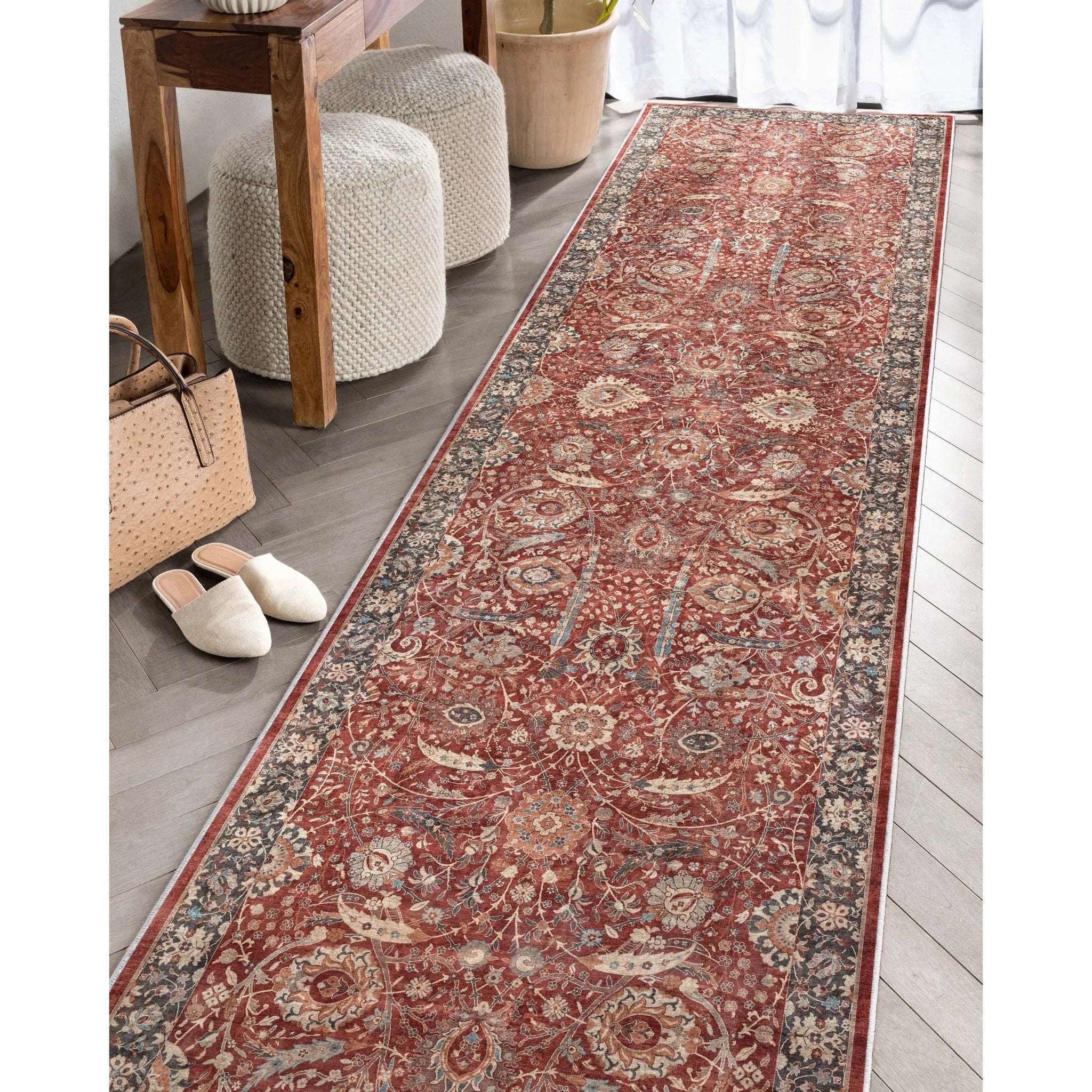 Liana Vintage Oriental Red Flat-Weave Rug、mySite、gigharbornorthrealestate