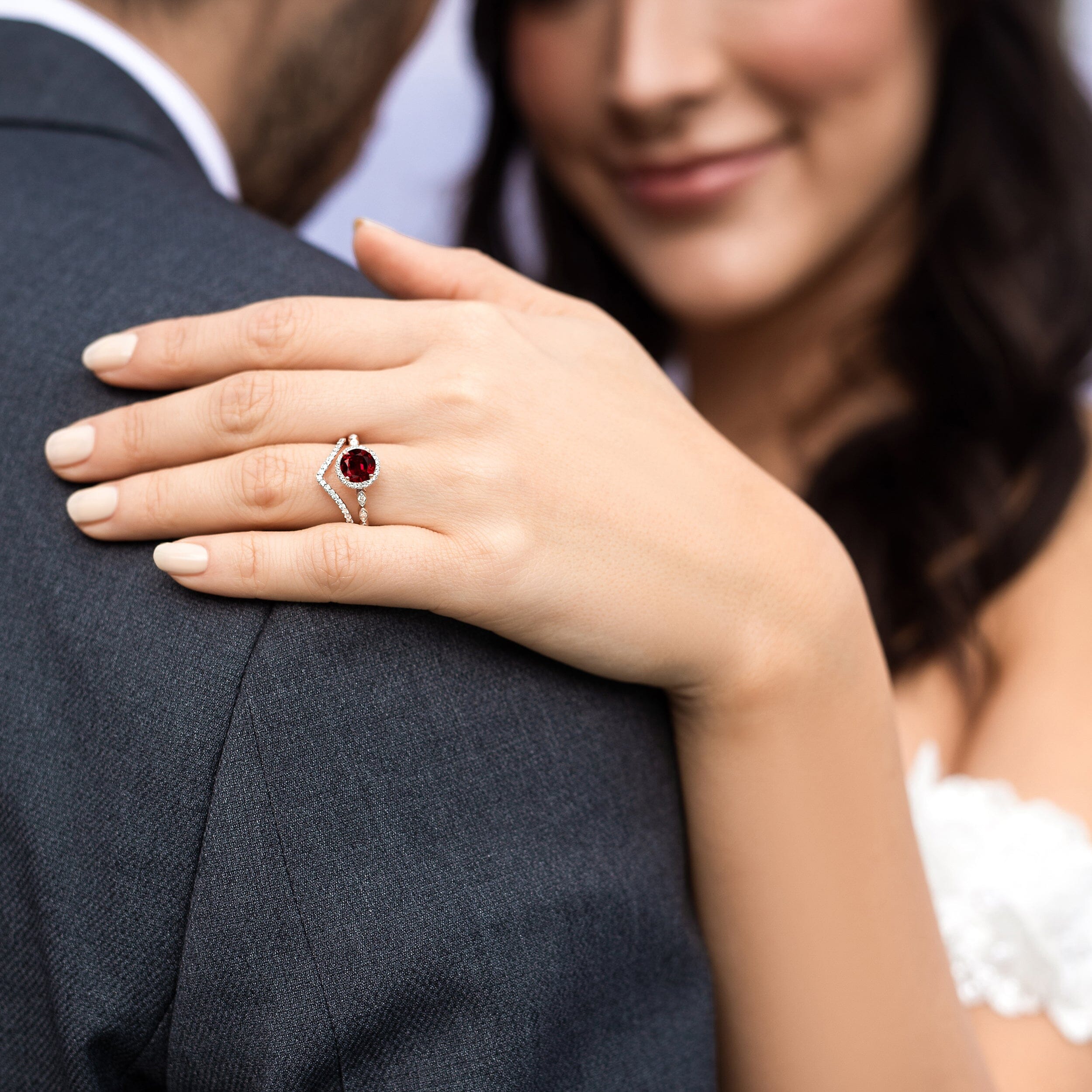 Garnet Diamond Ring - Soulmate、mySite、hinf8tx79