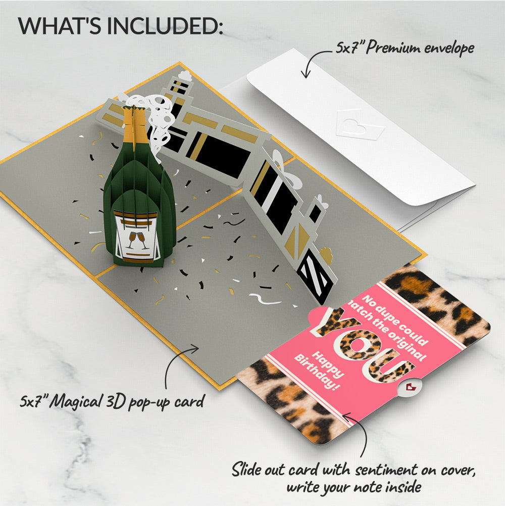 Champagne Celebration Birthday Pop-Up Card and The original YOU Sentiment Set、mySite、solidvoid