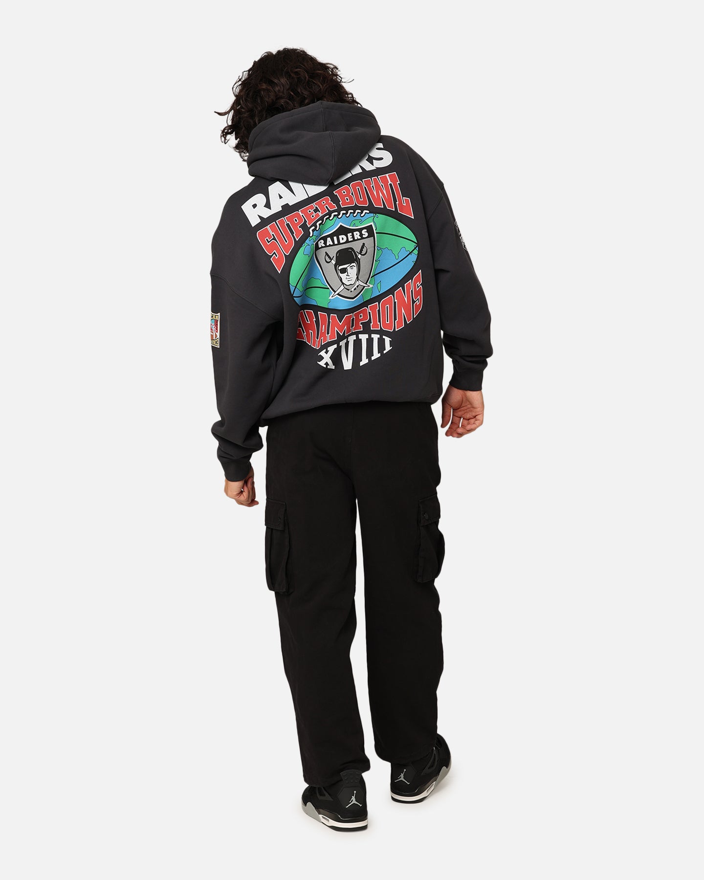 Mitchell & Ness Los Angeles Raiders Super Bowl World Hoodie Faded Black、mySite、zt4zffjzw