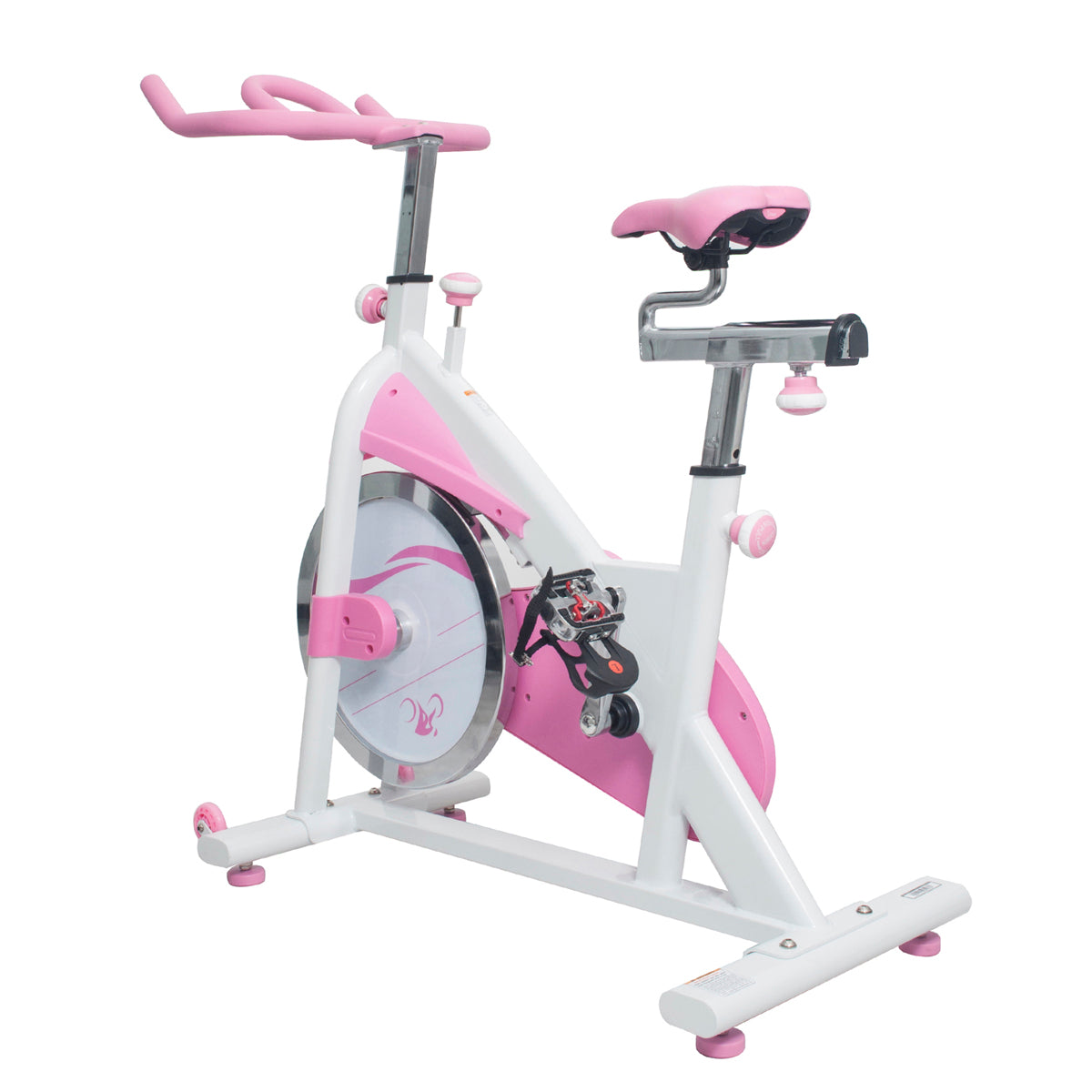  Pink Exercise Bike Belt Drive Premium Indoor Cycling Trainer、mySite、ghnorth