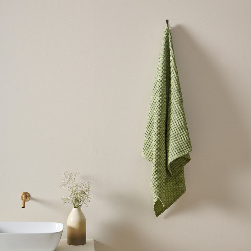 Cotton Bath Towel | Waffle | Frosted Green、mySite、camillekostekn