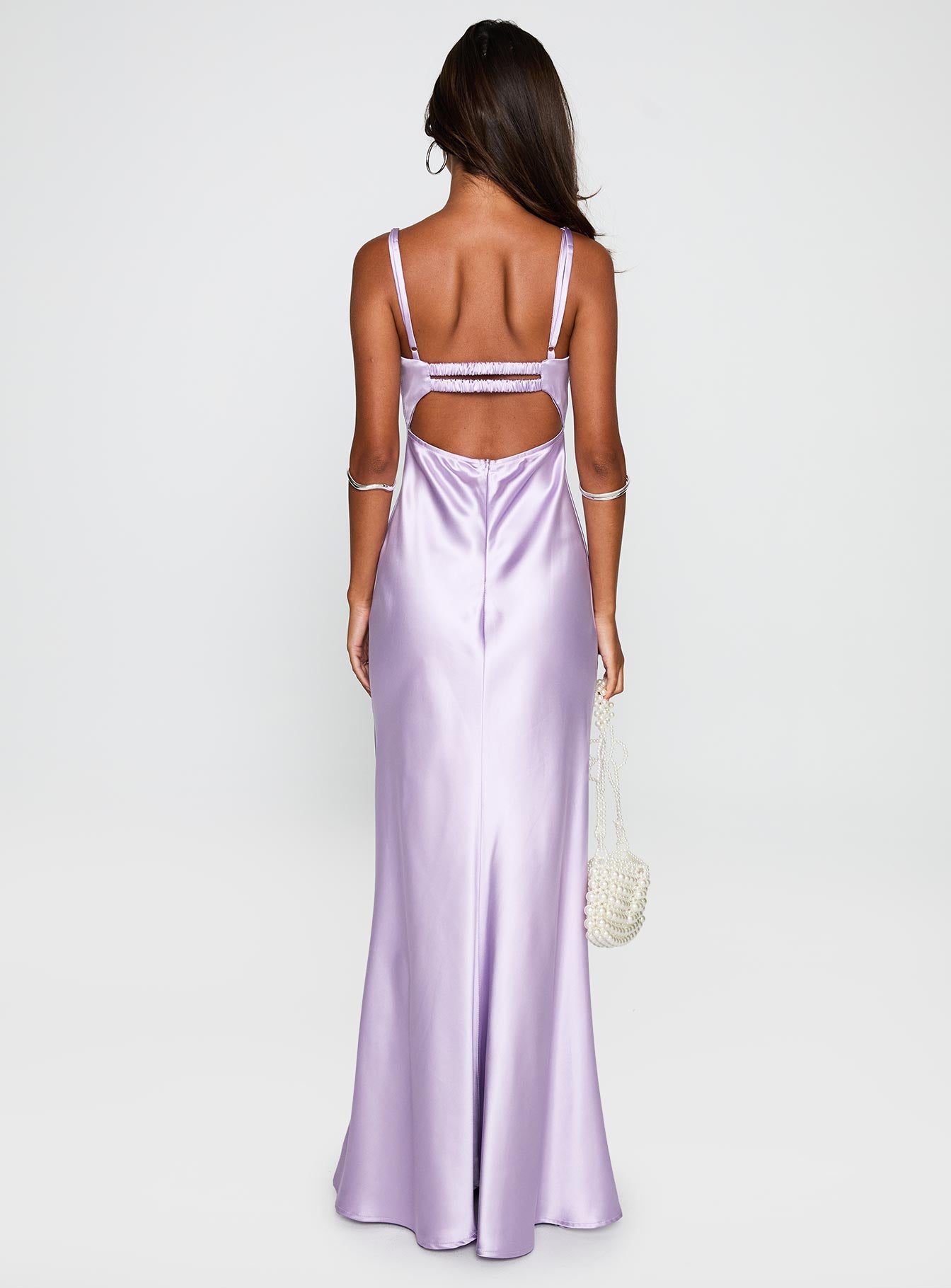 Fadyen Bias Cut Maxi Dress Lilac、mySite、solidvoid