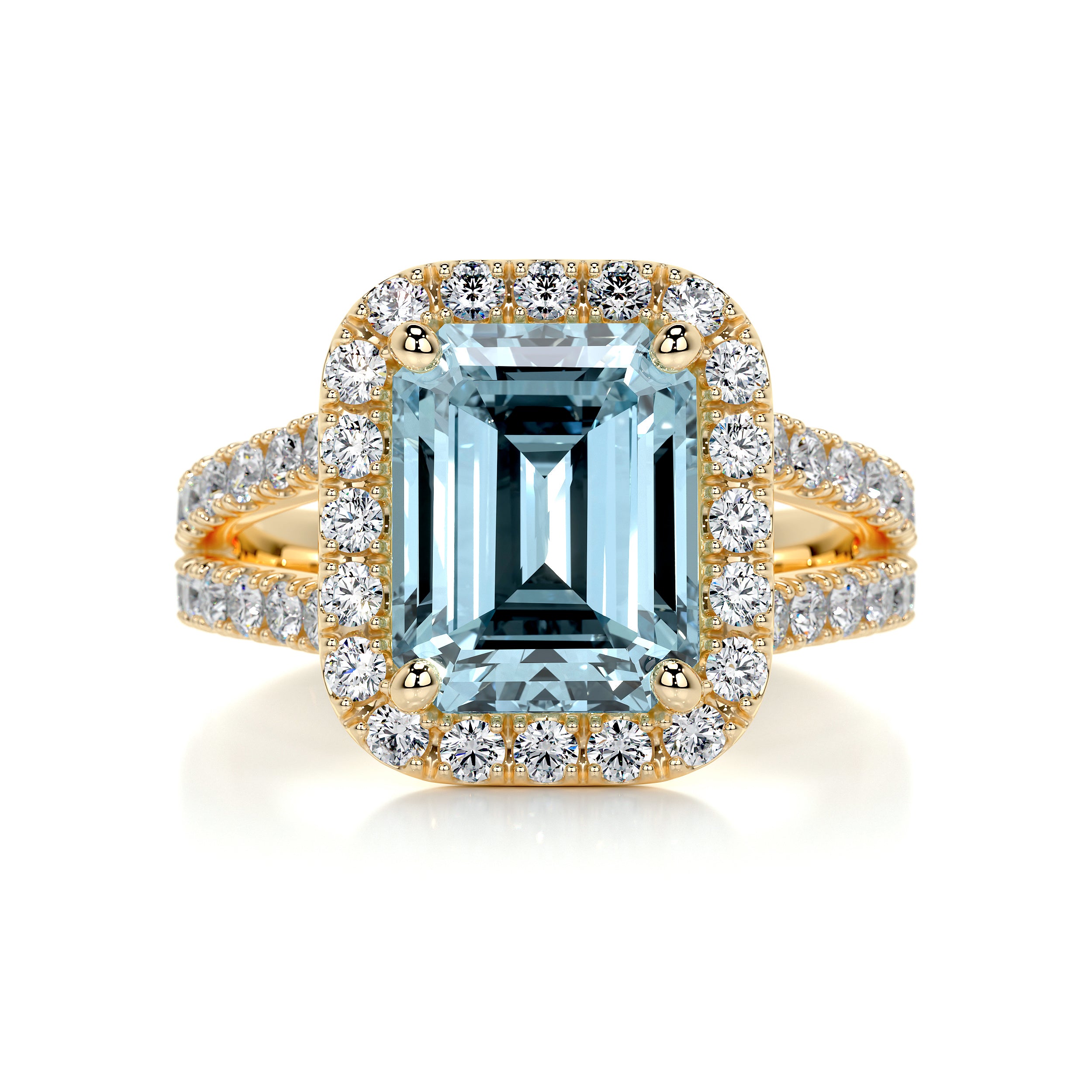 Melody Gemstone & Diamonds Ring (5 Carat) - 18K Yellow Gold、mySite、hinf8tx79