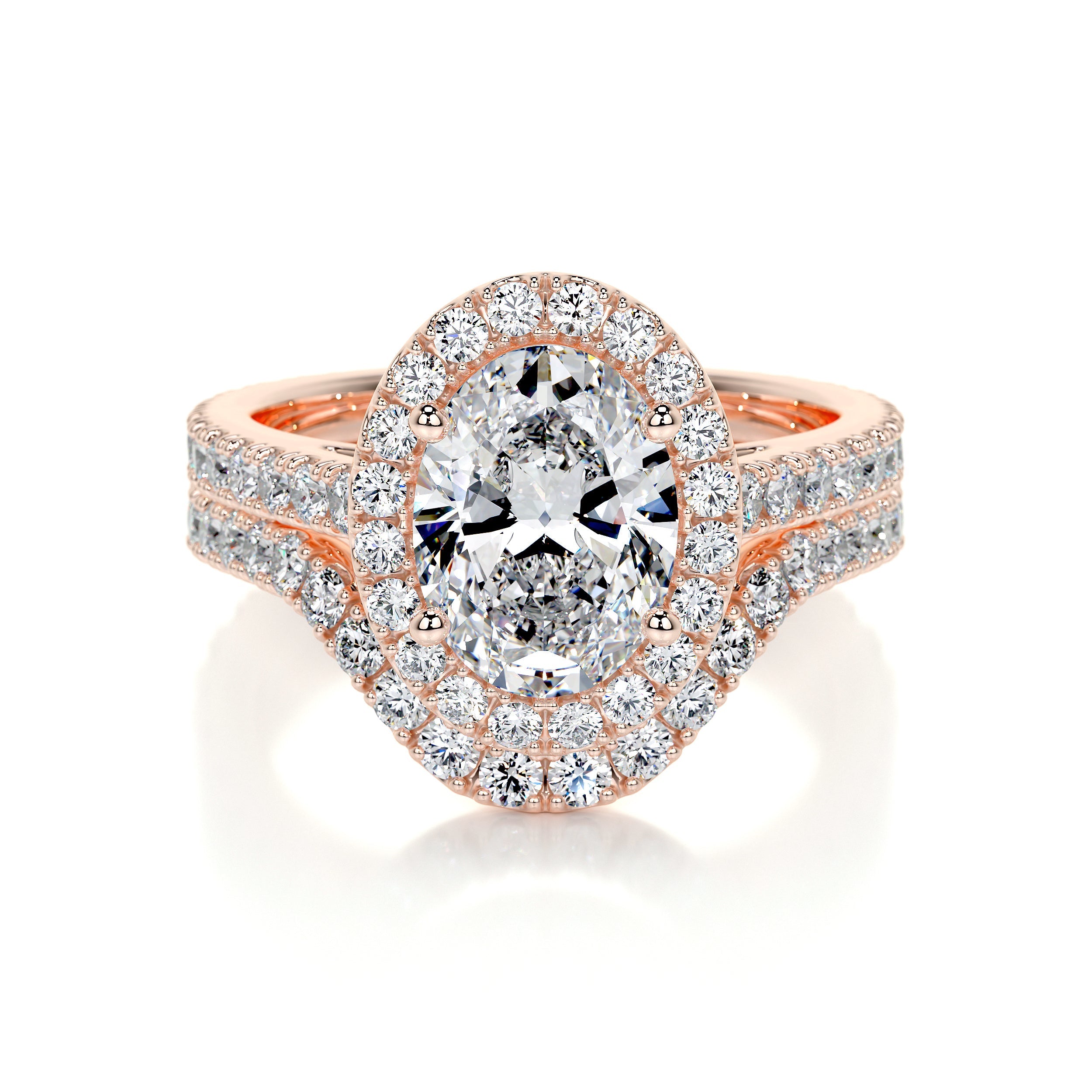 Maria Lab Grown Diamond Bridal Set - 14K Rose Gold、mySite、hinf8tx79