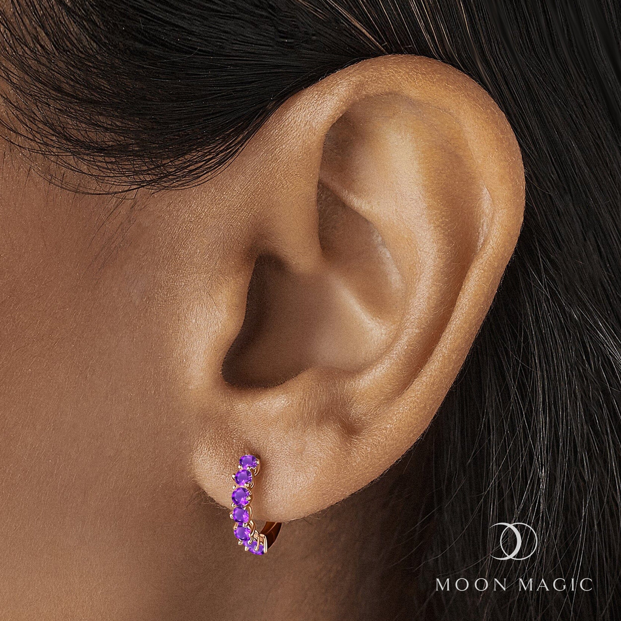 Amethyst Earrings - Bonny Hoops、mySite、hinf8tx79