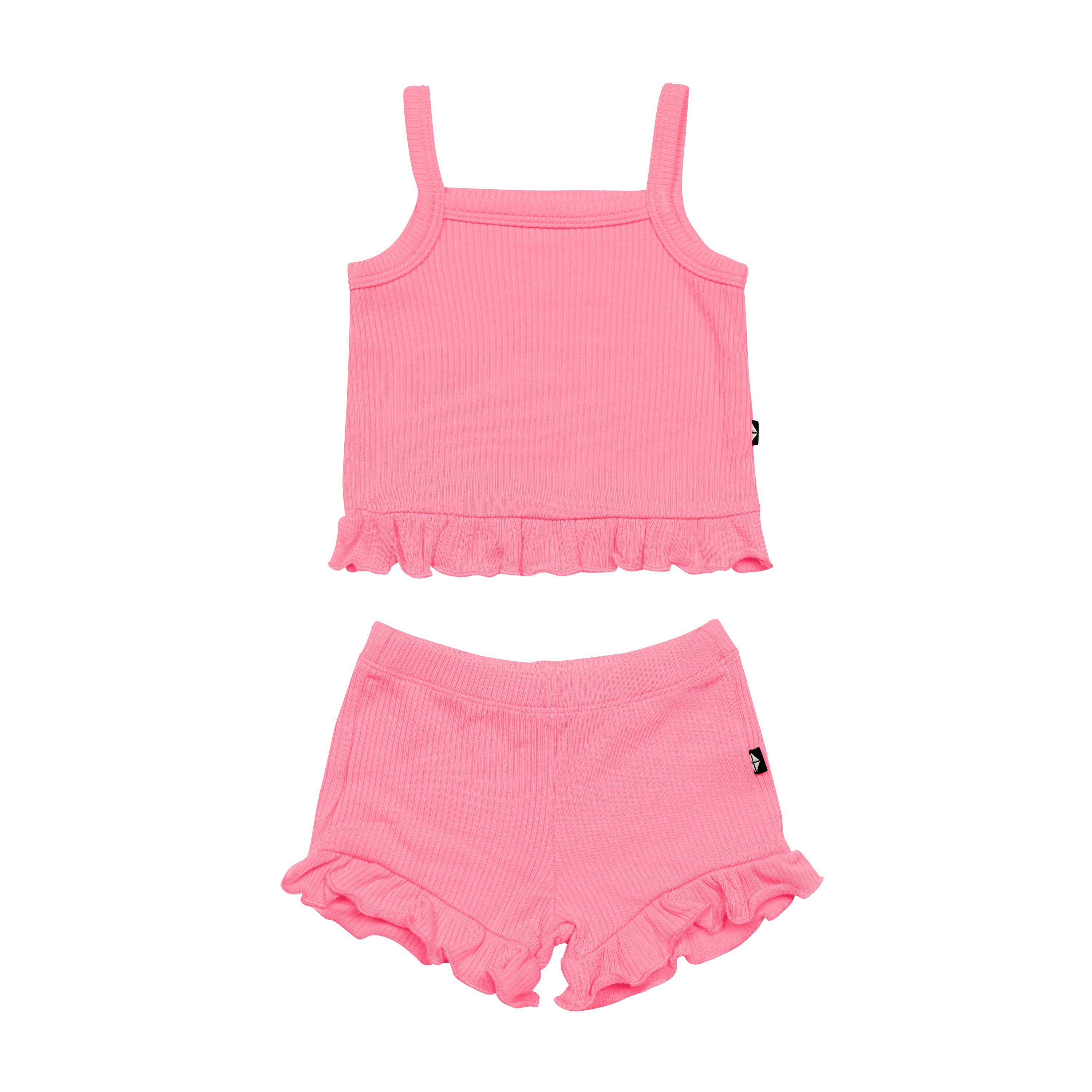  Ribbed Ruffle Tank Set in Guava、mySite、layawaytickets
