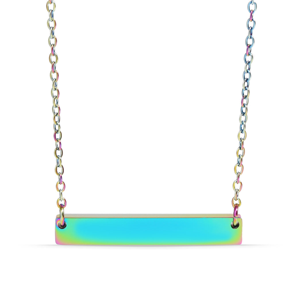 18K Gold PVD Stainless Steel Blank Bar Necklace / SBB0019、mySite、dreamappss