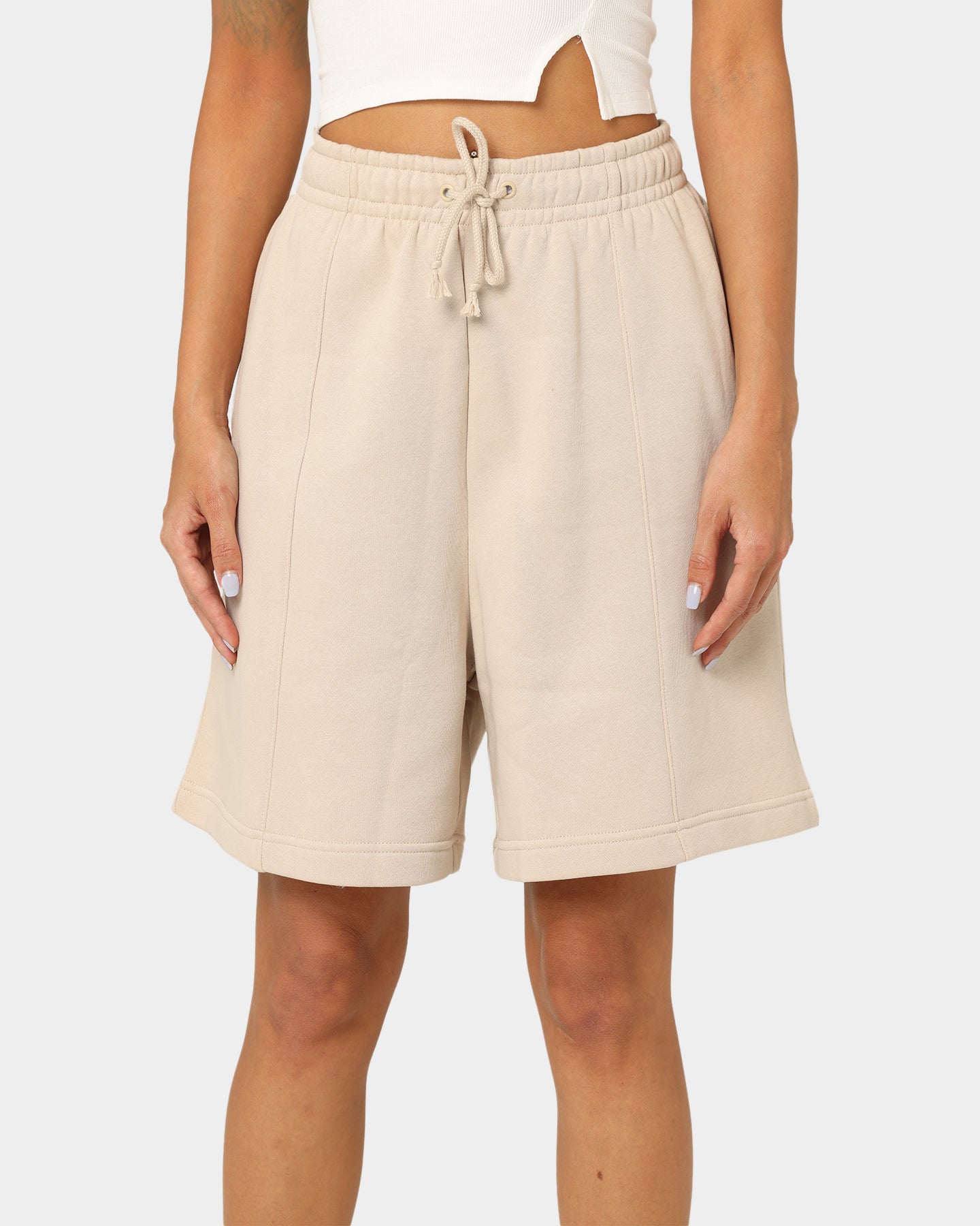 Nike Women's Essential Collection Fleece High Rise Shorts Sanddrift、mySite、zt4zffjzw