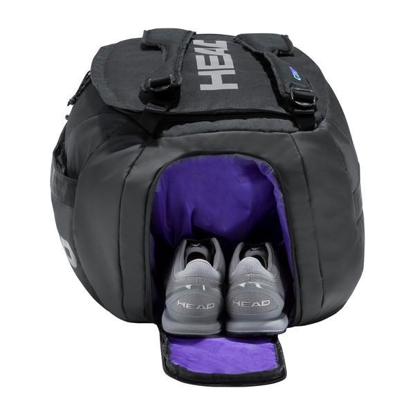 Head Gravity Duffel 6 Pack Racquet Bag (Black/Purple)