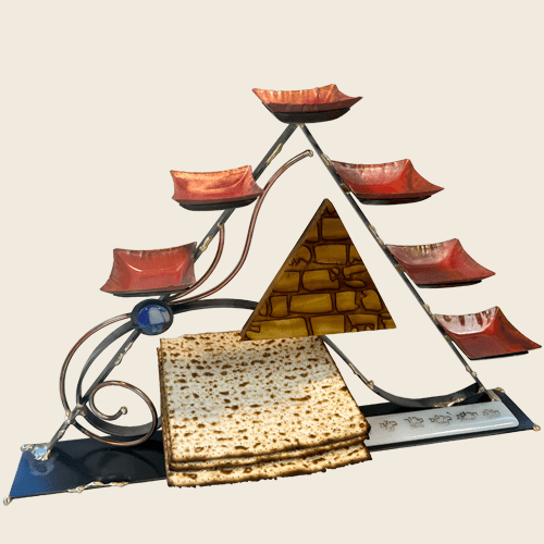 Pyramid Matzah Tray and Seder Plate Combo by Gary Rosenthal、mySite、topwebapps