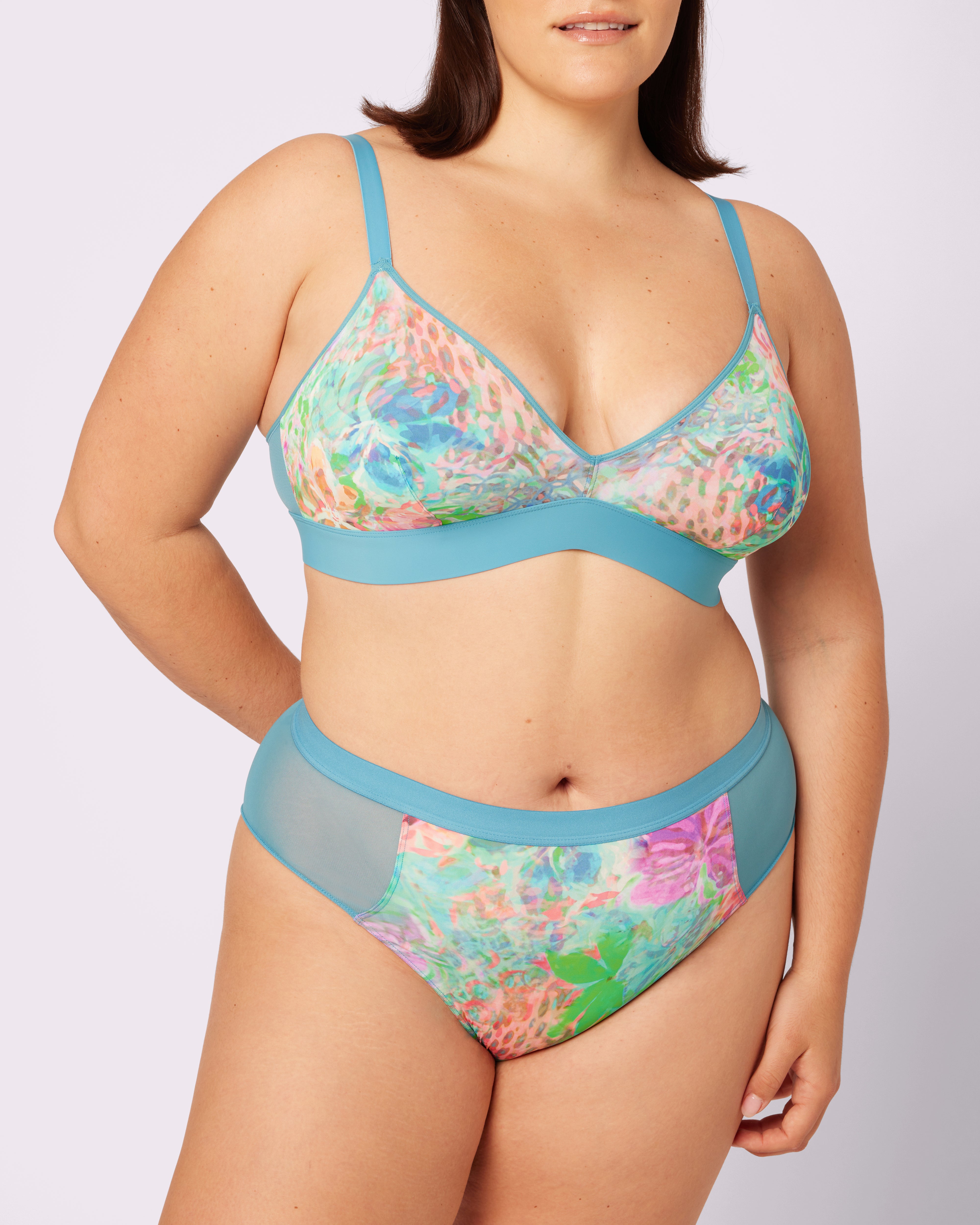 Re:Play Triangle Bralette | Ultra-Soft Re:Play | Archive (Waterlilies)、mySite、bengalsvssteelers