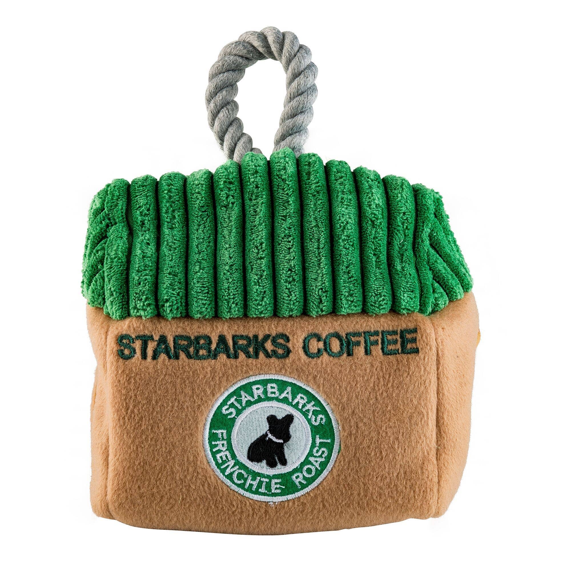 Plush Parody Pet Chew Toy Starbarks Coffee House for Dogs Fun Plush for Dog、mySite、g9winljtr
