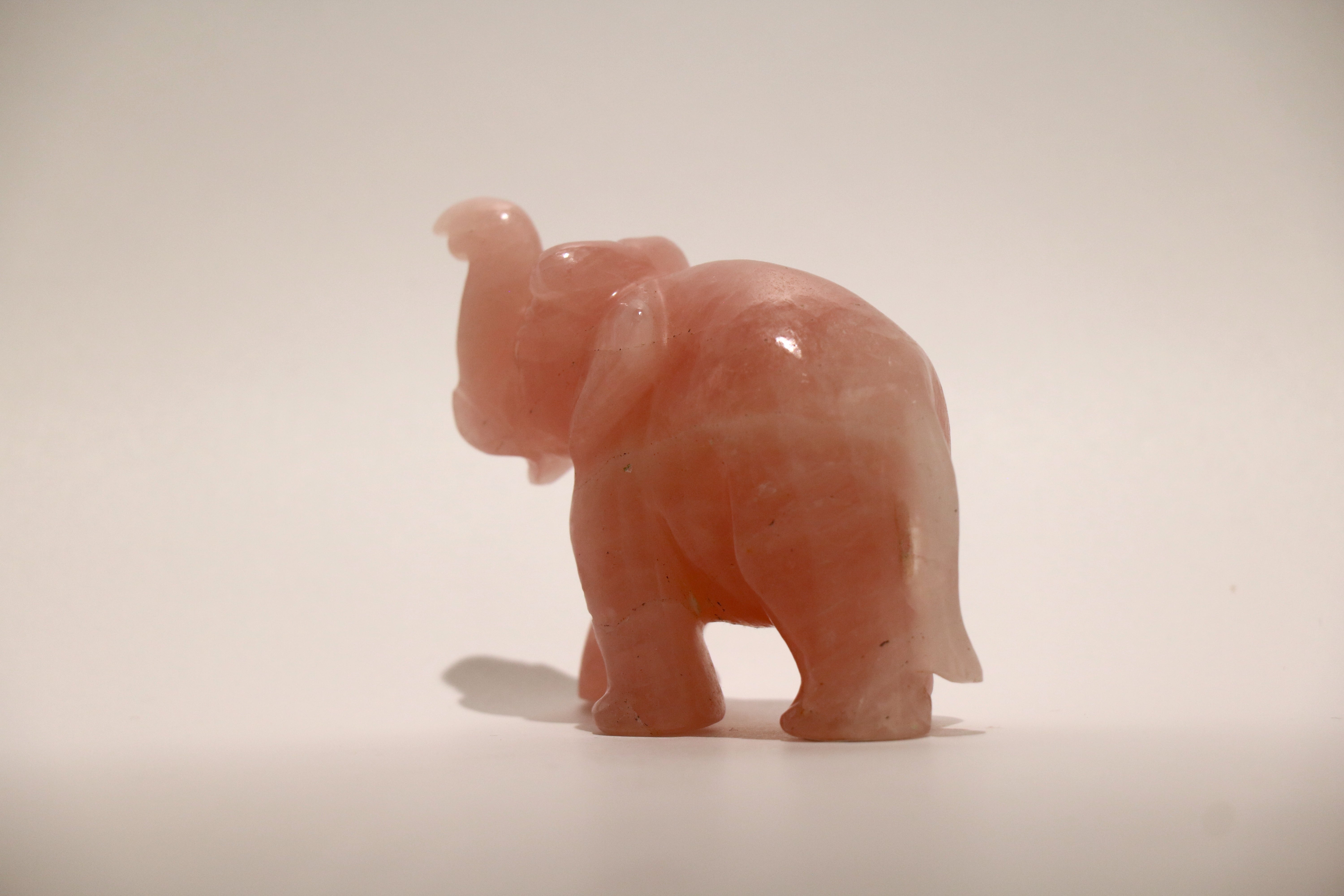 Rose Quartz Elephant - 7cm、mySite、topwebapps