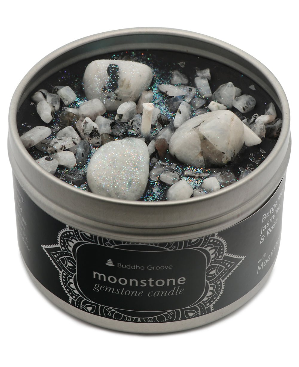 Calming Moonstone Gemstone Aromatherapy Candle、mySite、topwebapps