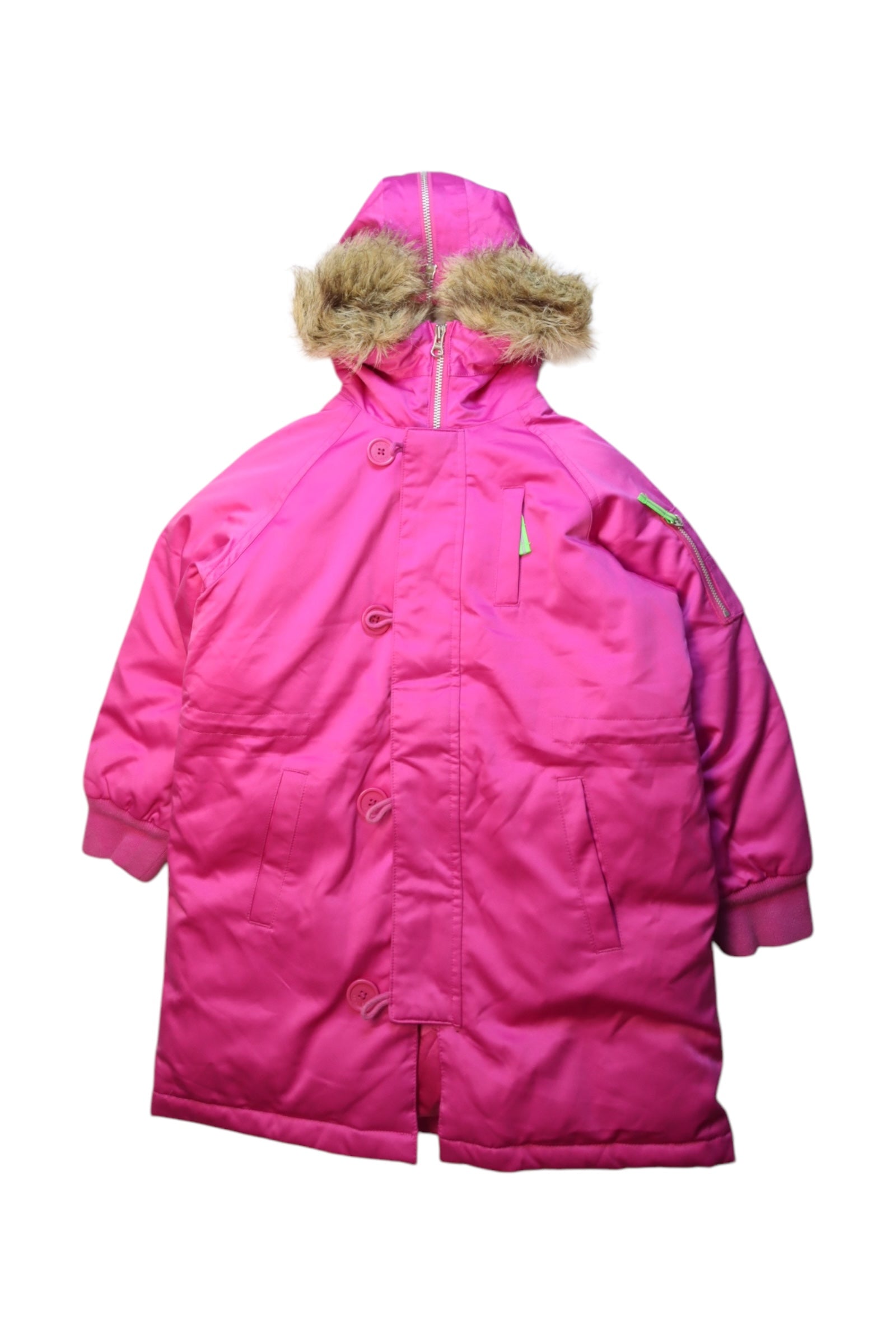 Ralph Lauren Fur-Trimmed Hooded Puffer Coat - Size 6T、mySite、g9winljtr