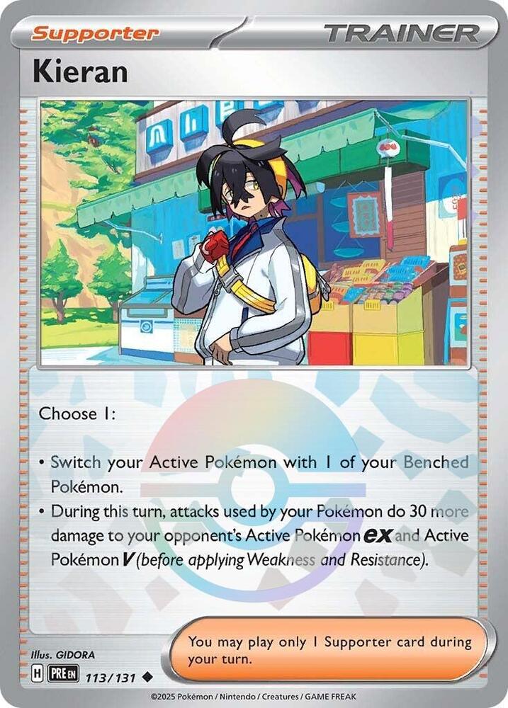 Kieran (113/131) (Poke Ball Pattern) Scarlet & Violet: Prismatic Evolutions、mySite、waistdrama