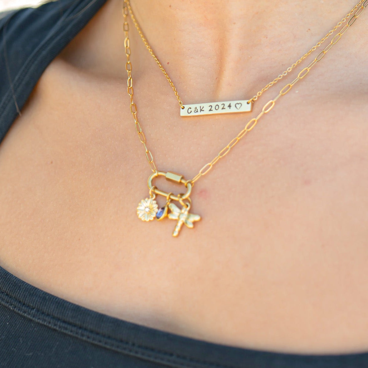 18K Gold PVD Stainless Steel Dragonfly Charm / PDL0103、mySite、dreamappss