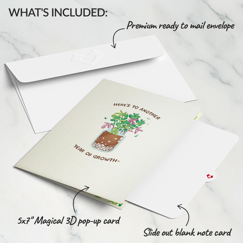 Happy Birthday Plants Pop-Up Card、mySite、solidvoid
