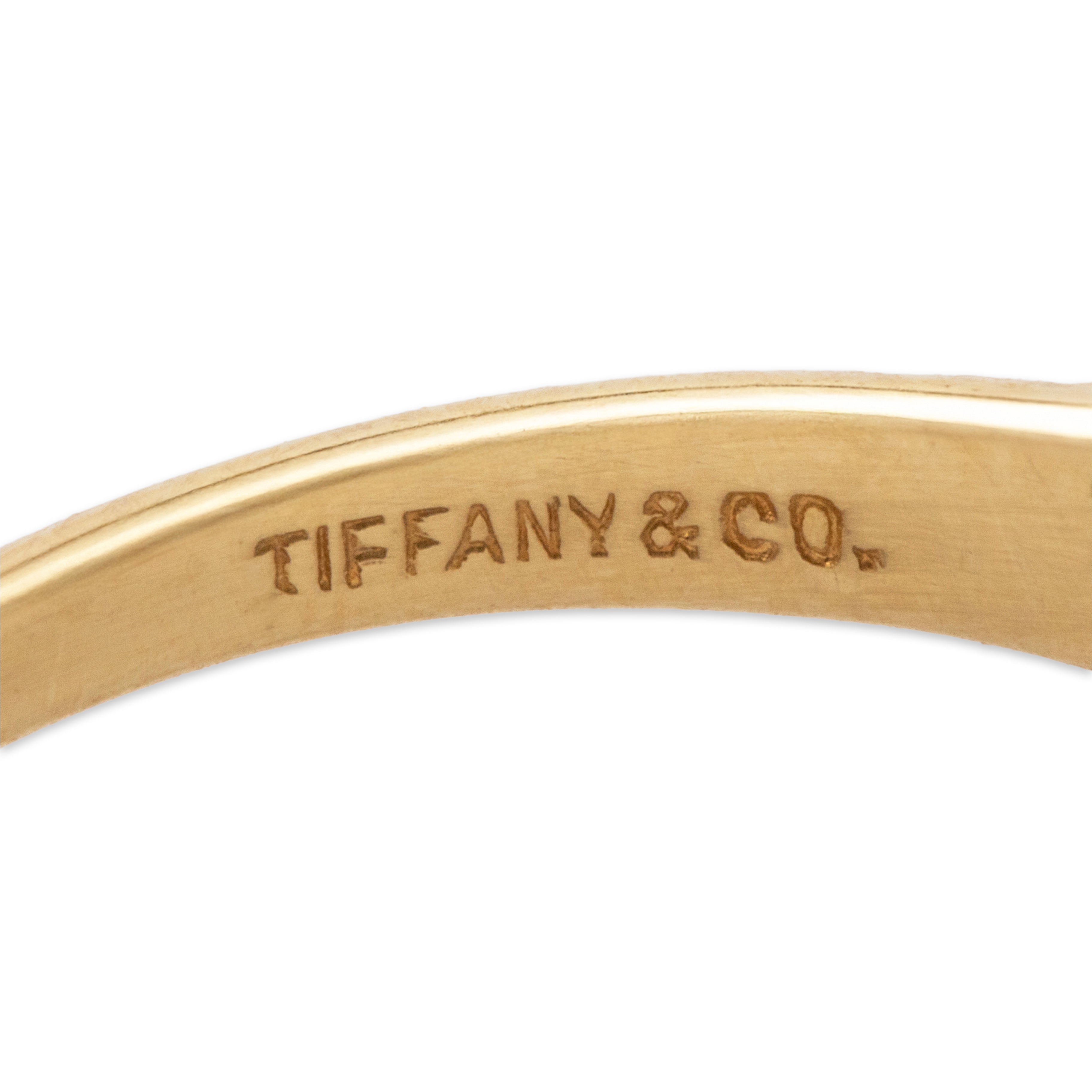 Vintage Tiffany & Co. 18k Yellow Gold & Platinum .99ct Diamond Engagement Ring、mySite、hinf8tx79