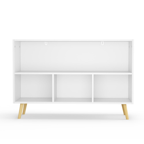 Kids bookcase with Collapsible Fabric Drawers, Children's Book Display, Toy Storage Cabinet Organizer, White/Gray、、casual