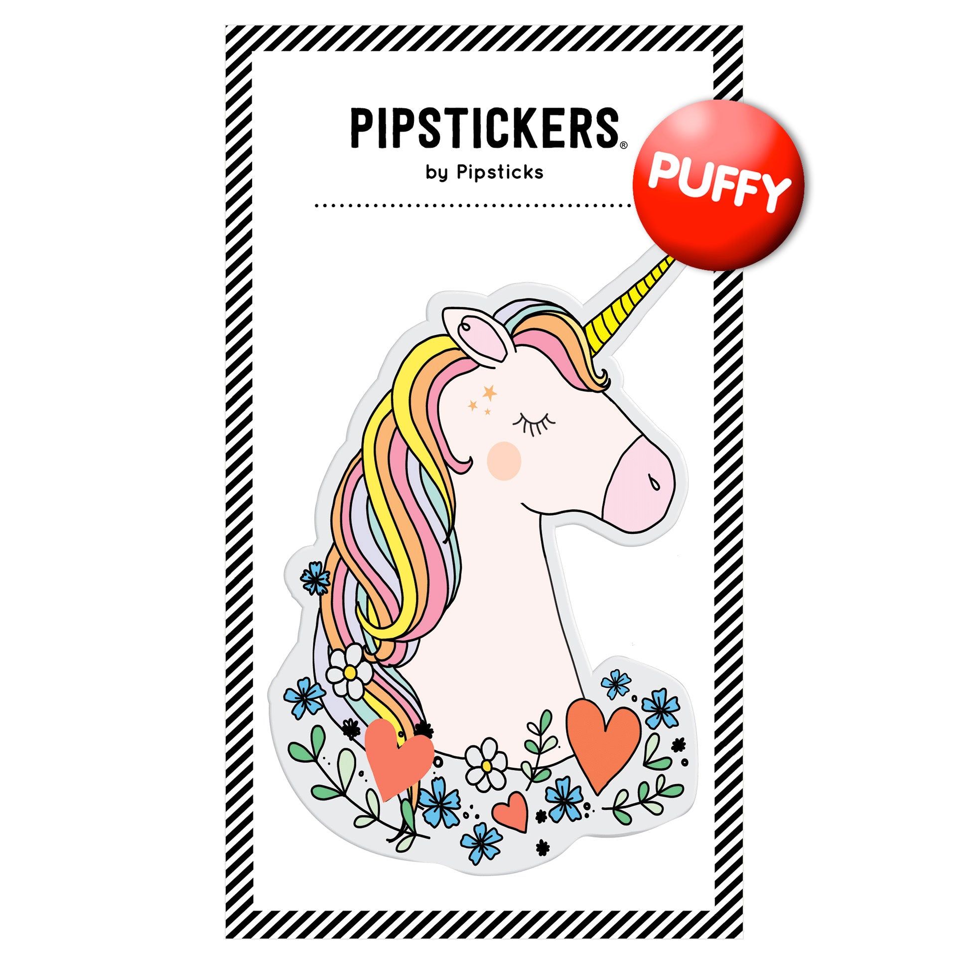  Big Puffy Unicorn Sticker、mySite、ghnorth