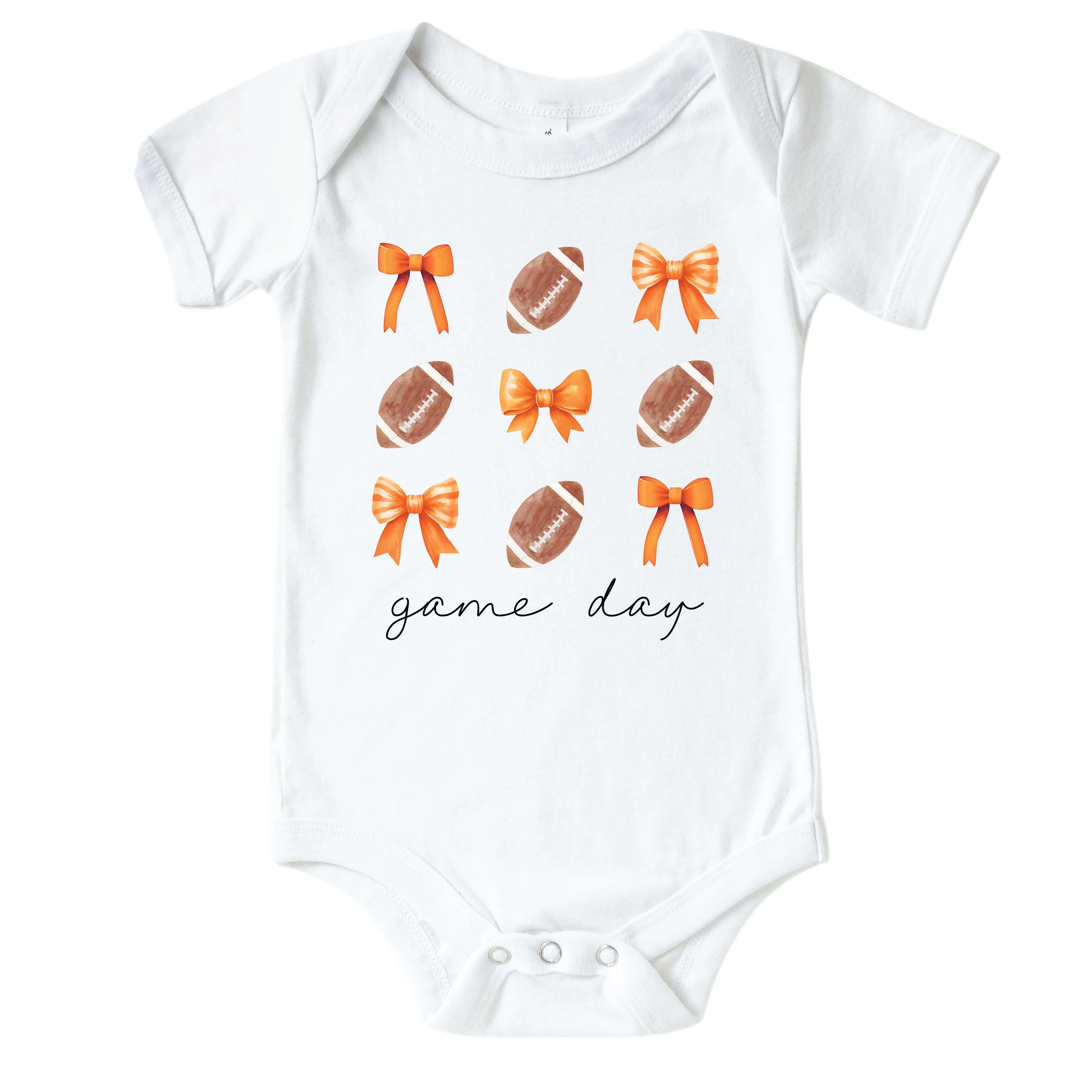  University of Tennessee | Footballs & Bows Graphic Bodysuit、mySite、layawaytickets