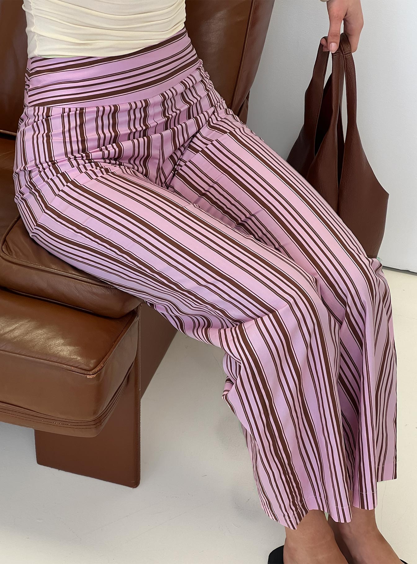 Leocadie Pants Pink Stripe、mySite、solidvoid