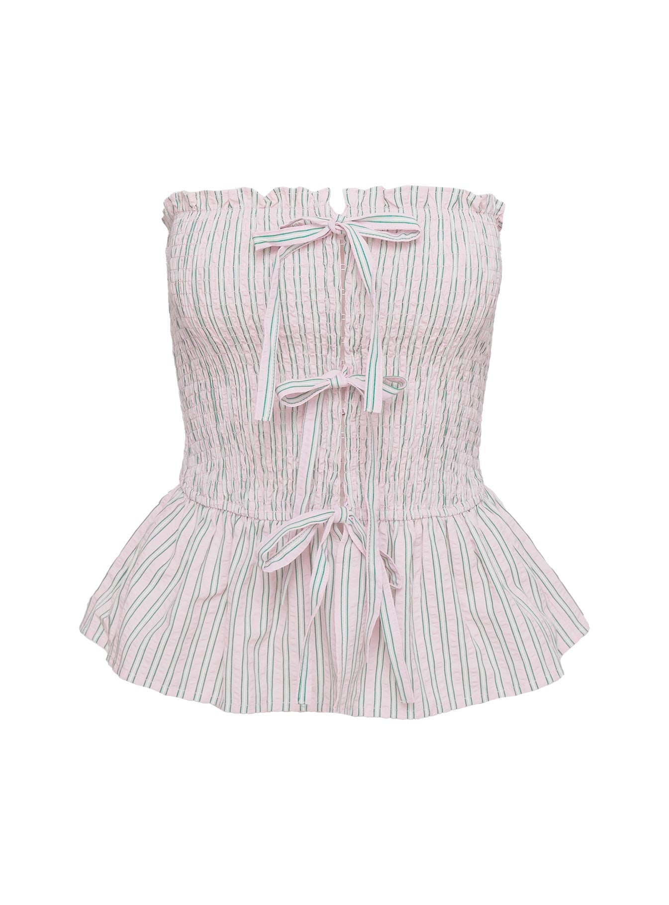 Saskea Strapless Top Pink、mySite、solidvoid