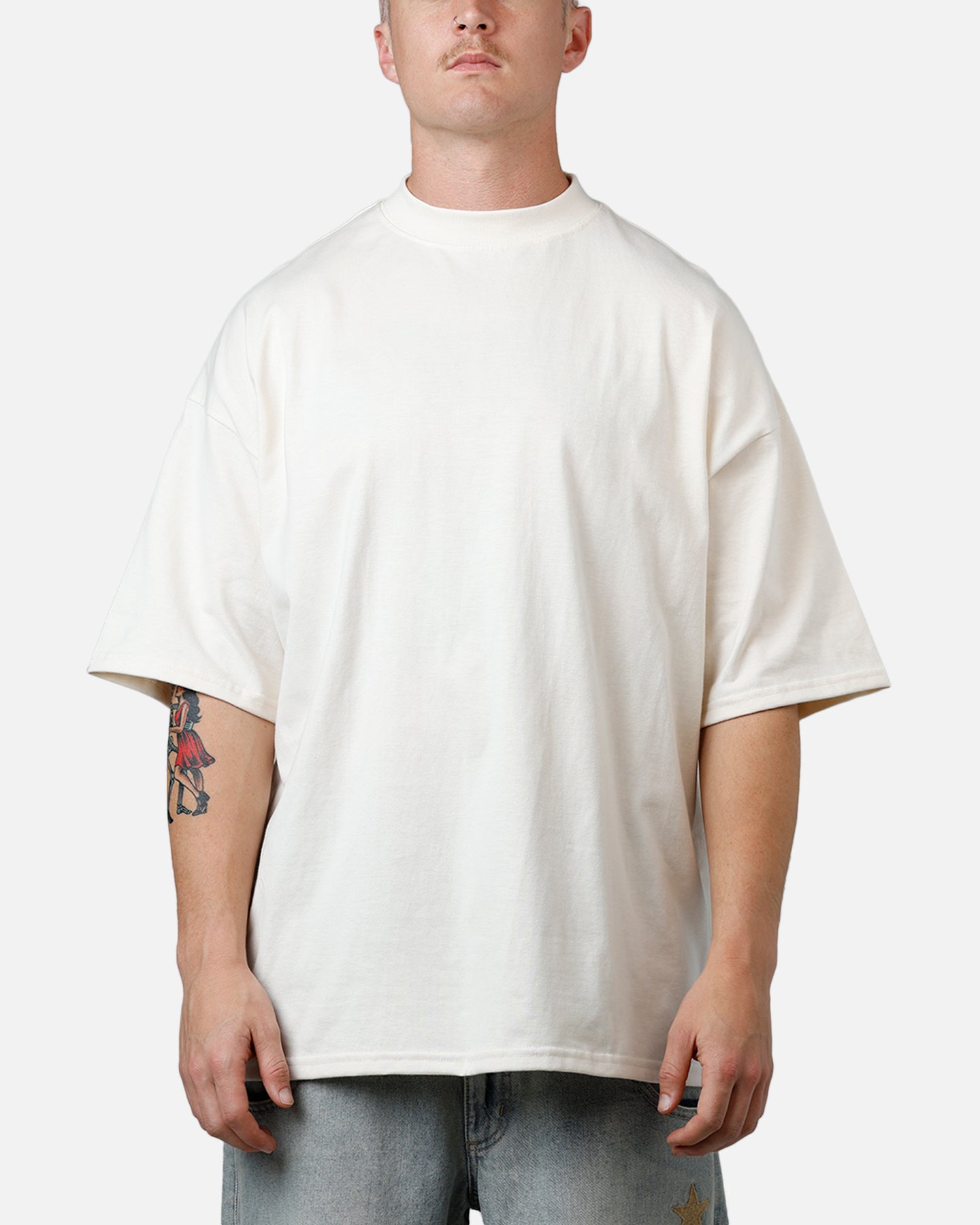 Culture Kings Everyday Mock Neck T-Shirt Off White、mySite、zt4zffjzw