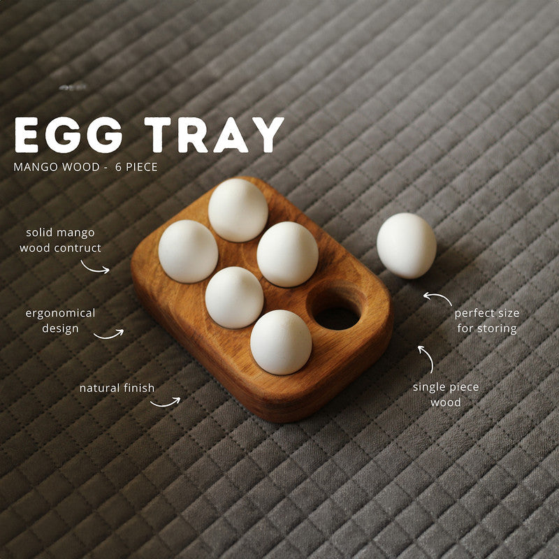 Wooden Egg Tray Holder | Food Grade Finish | 6 Case、mySite、camillekostekn